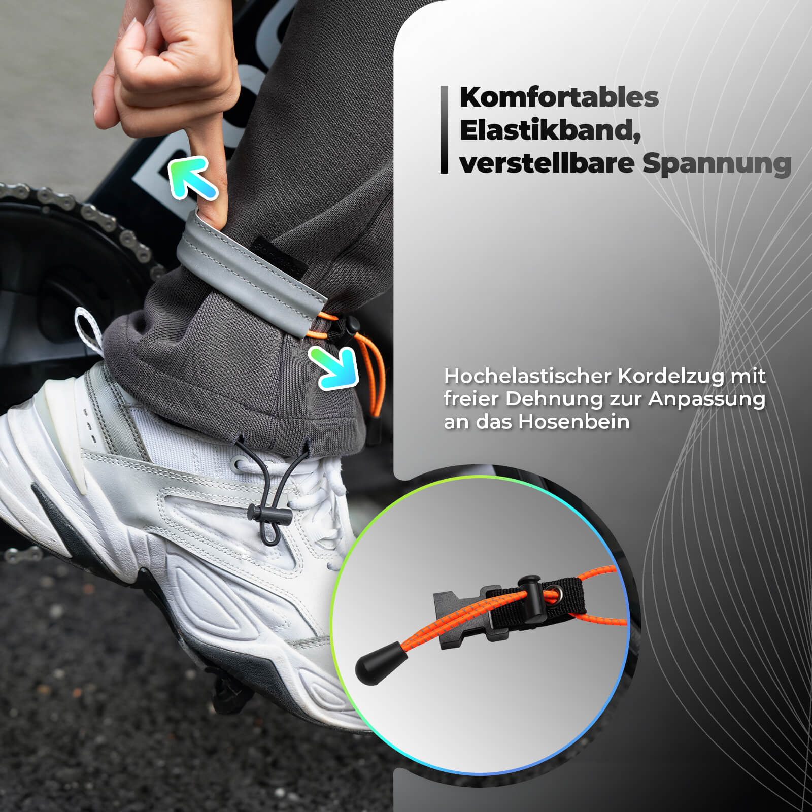 ROCKBROS Hosenband reflektierend für Radfahren Reflektorband - Image 5