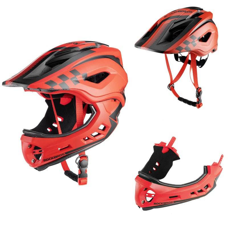 ROCKBROS Kinderhelm Integralhelm mit Abnehmbare Kinnschutz für Jungen/Mädchen - Image 7