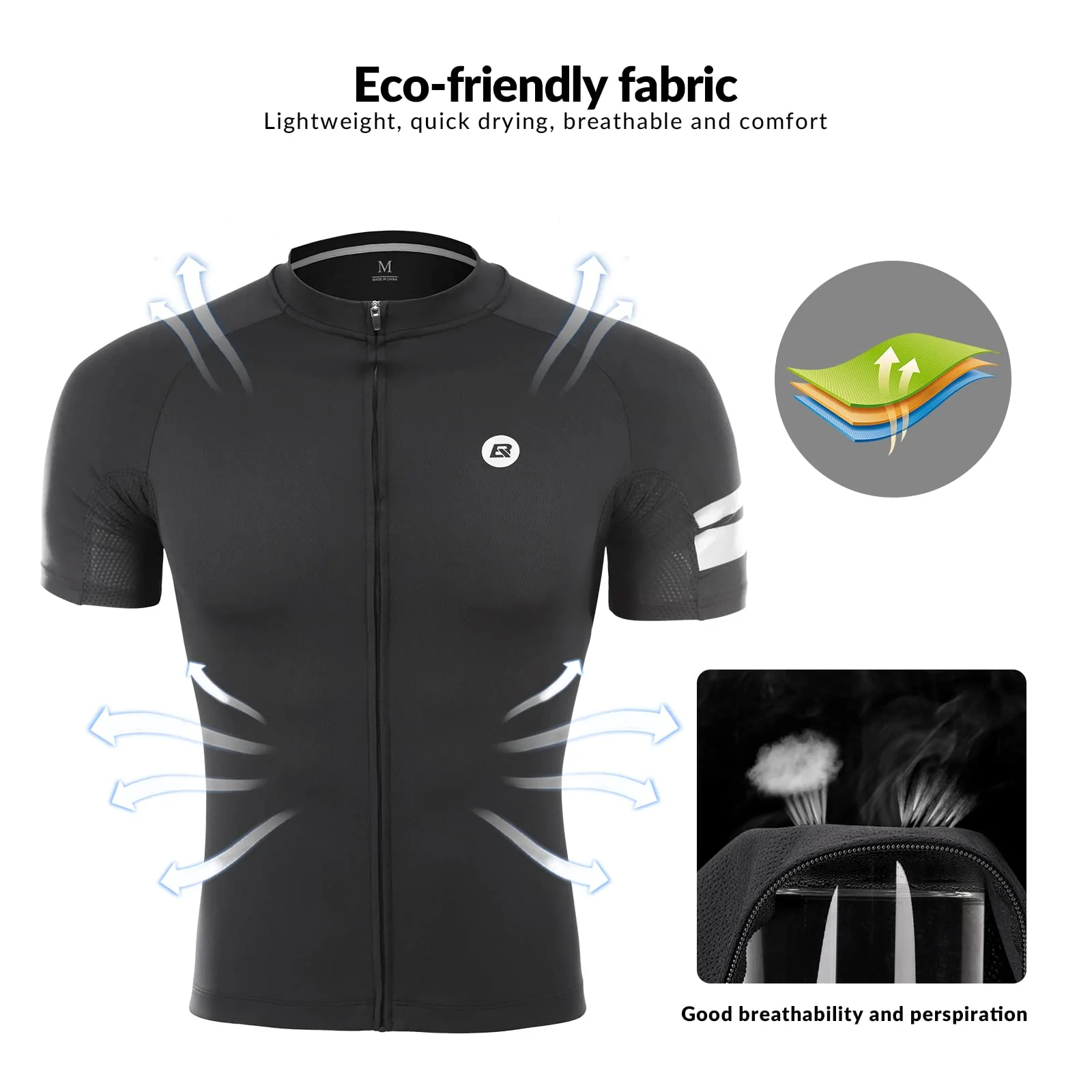 Reflektierendes Fahrradtrikot Kurzarm - Image 2