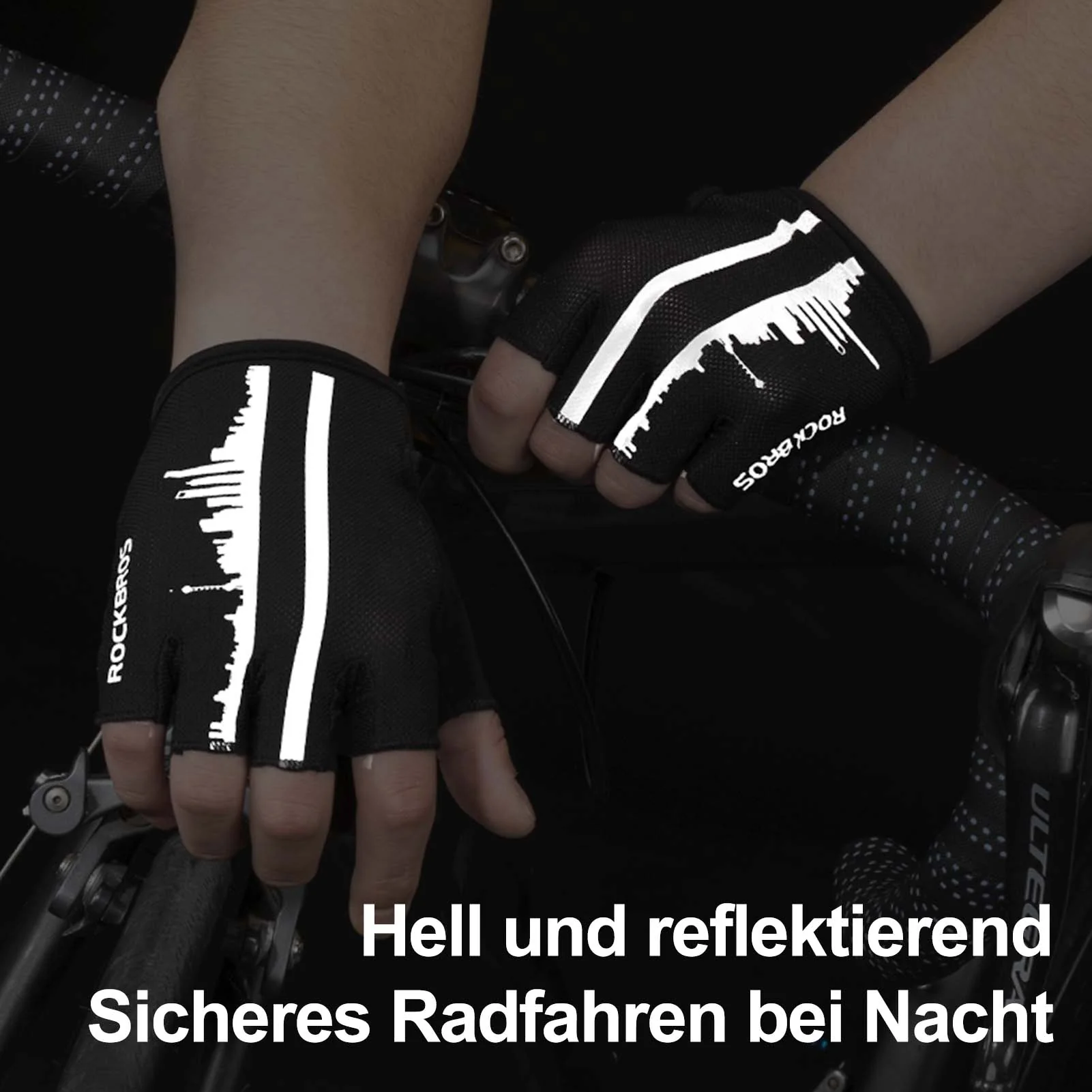 ROCKBROS Kurz Fahrradhandschuhe SBR Stoßdämpfend rutschfest Unisex - Image 4