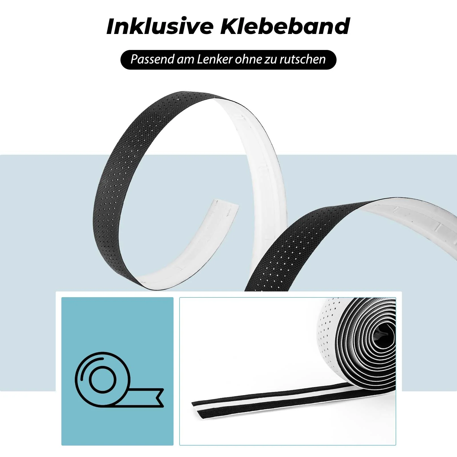ROCKBROS Lenkerband Rennrad Rutschfest Stoßdämpfer Griffband 2 Rollen - Image 5