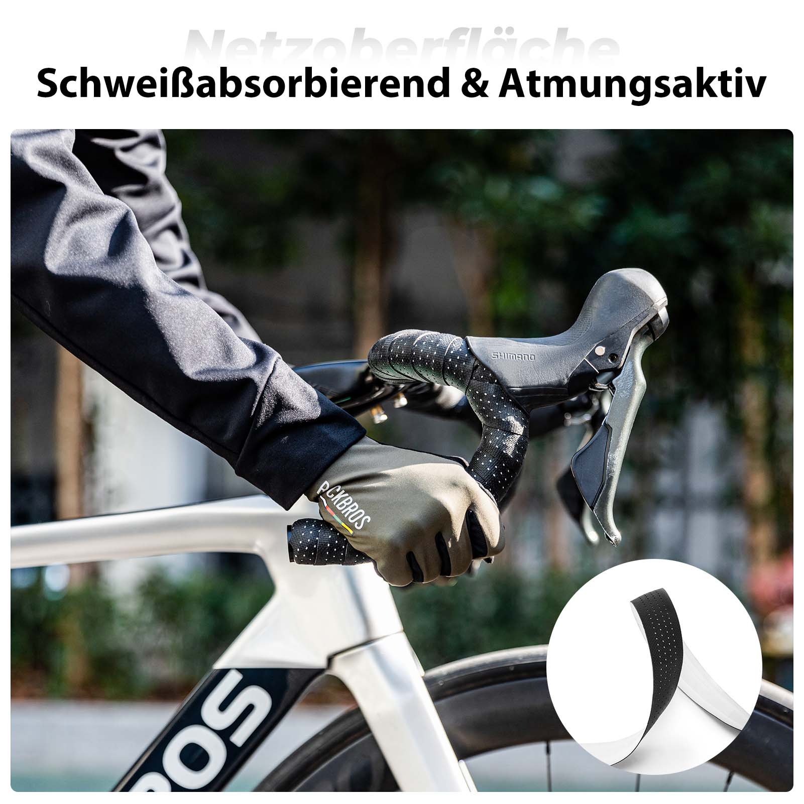 ROCKBROS Lenkerband Rennrad Rutschfest Stoßdämpfer Griffband 2 Rollen - Image 6