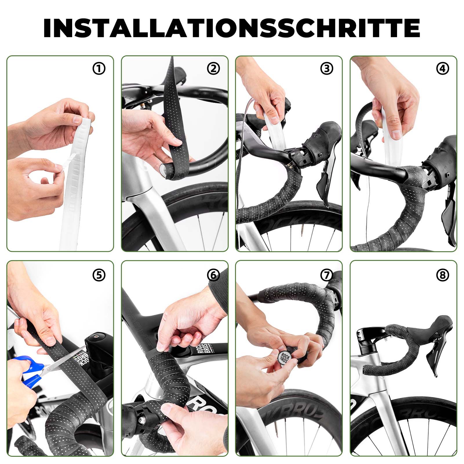 ROCKBROS Lenkerband Rennrad Rutschfest Stoßdämpfer Griffband 2 Rollen - Image 9