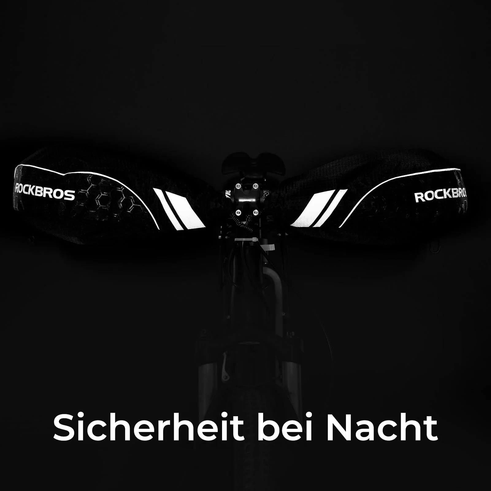 ROCKBROS Lenkerstulpen Lenker Gefüttert Abdichtung Handschuhe Schwarz - Image 12