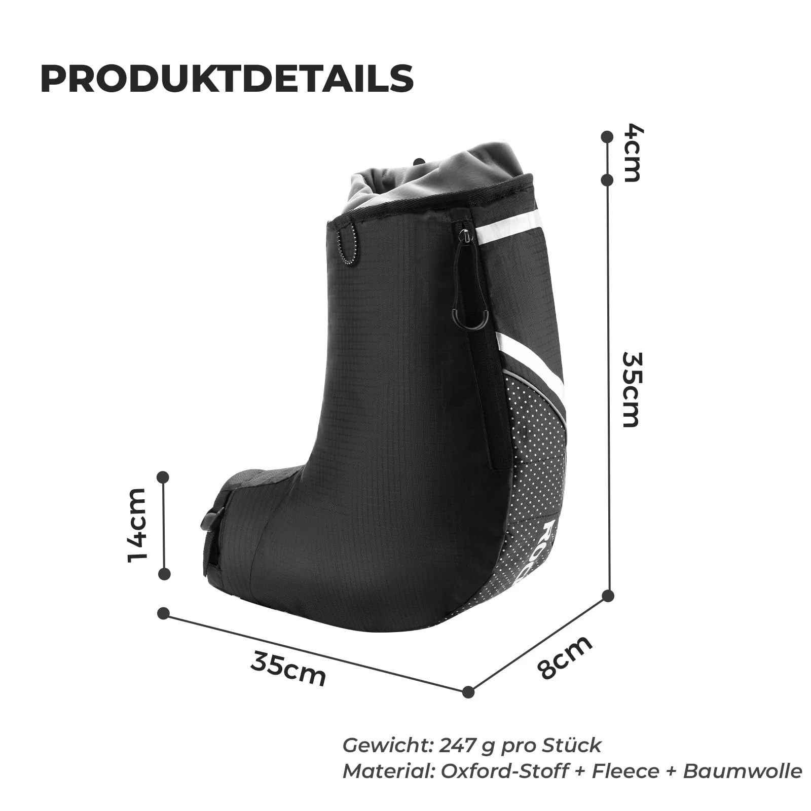 ROCKBROS Lenkerstulpen Lenker Gefüttert Abdichtung Handschuhe Schwarz - Image 5