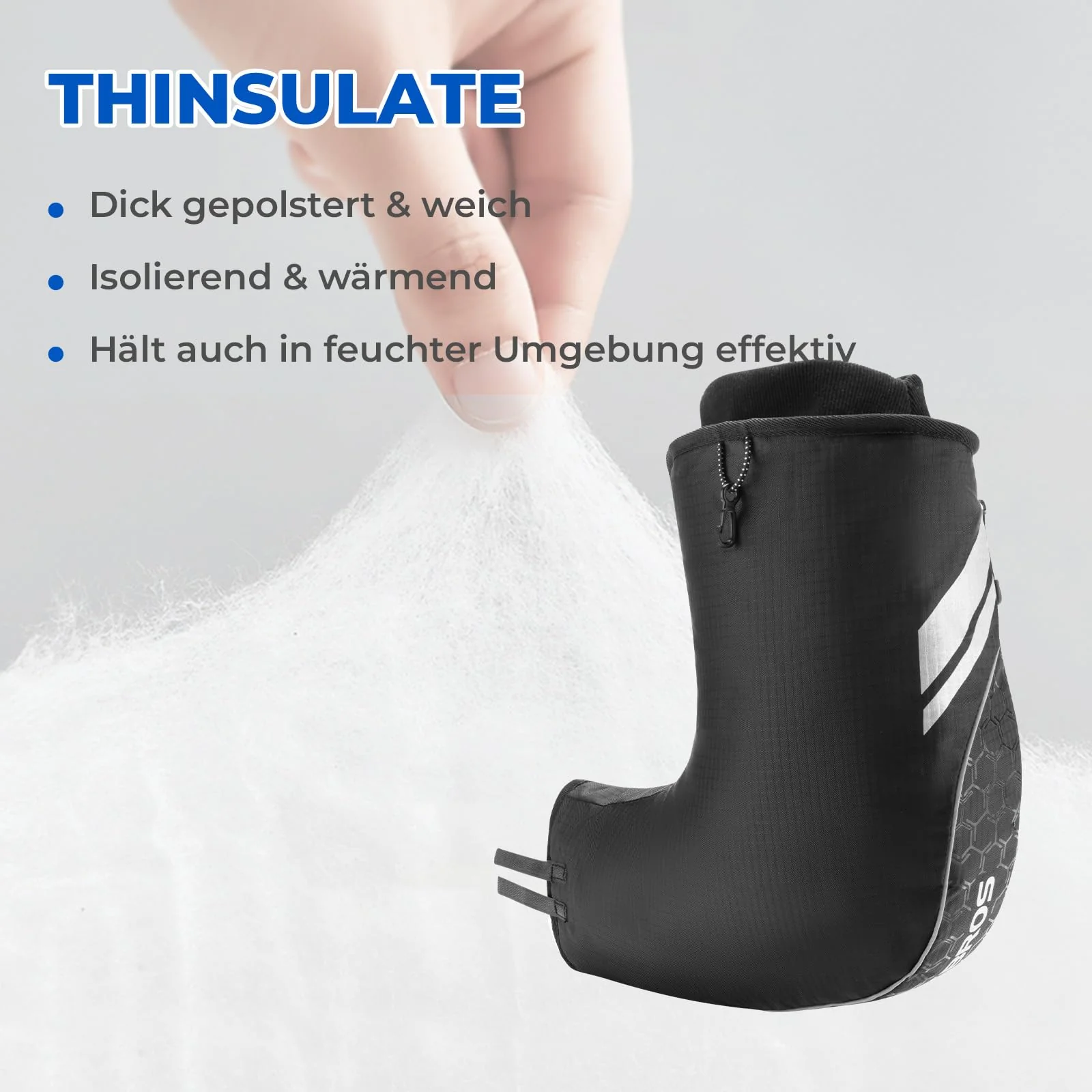 ROCKBROS Lenkerstulpen Lenker Gefüttert Abdichtung Handschuhe Schwarz - Image 8