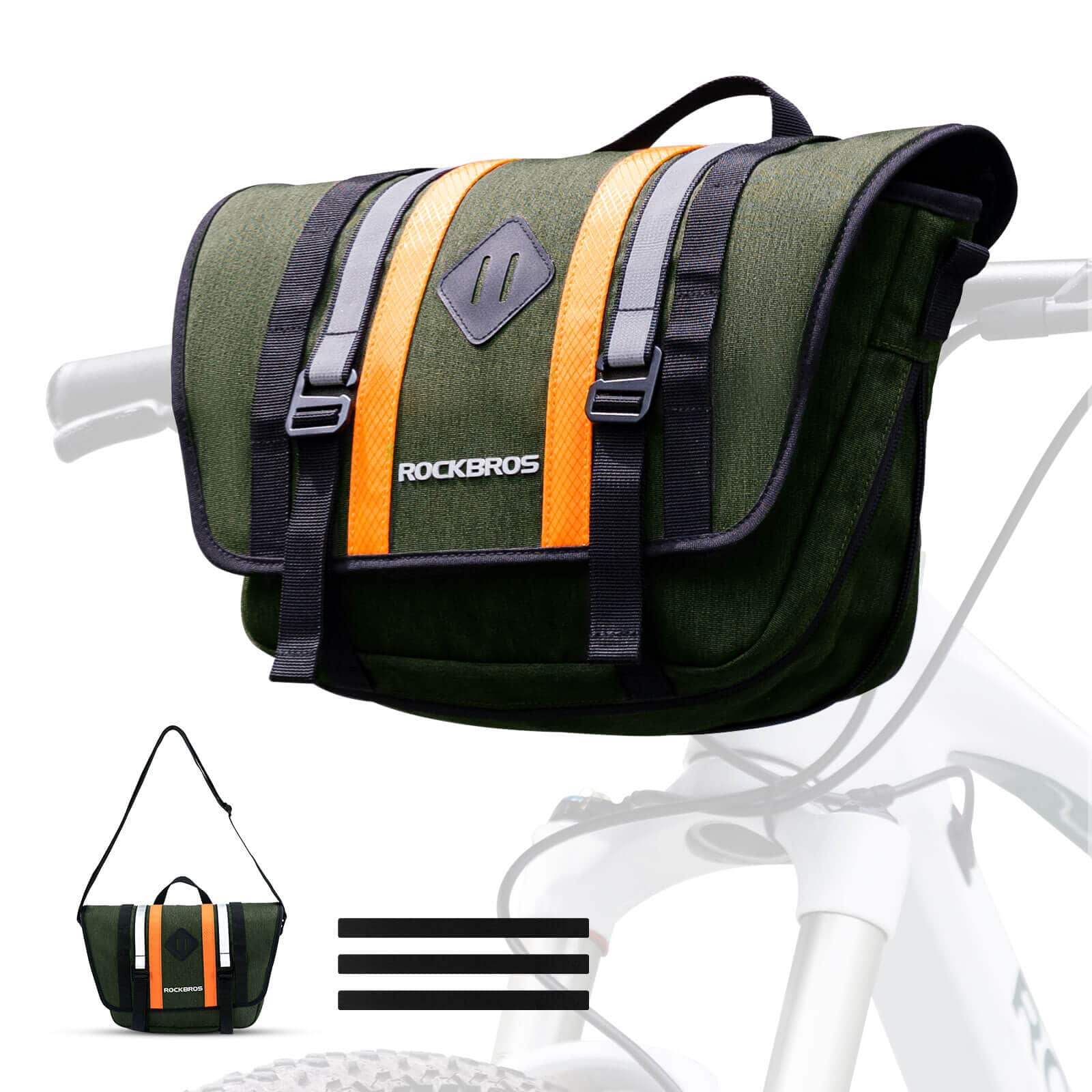 ROCKBROS Lenkertasche Fahrradtasche mit Schultergurt 4L Fronttasche - Image 7