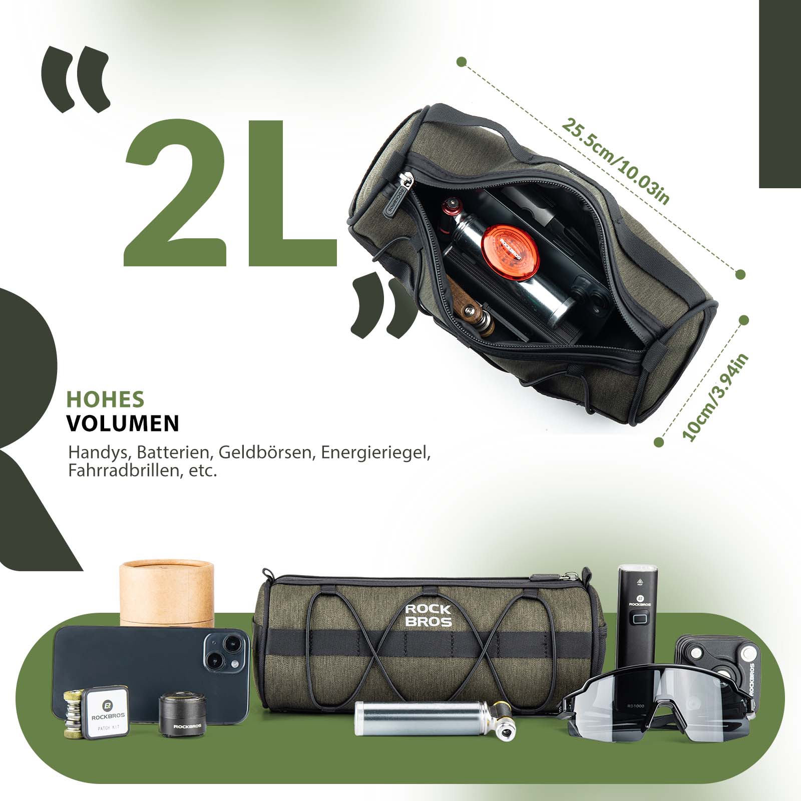 ROCKBROS Lenkertasche Multifunktionale Umhängetasche mit Schultergurt - Image 3