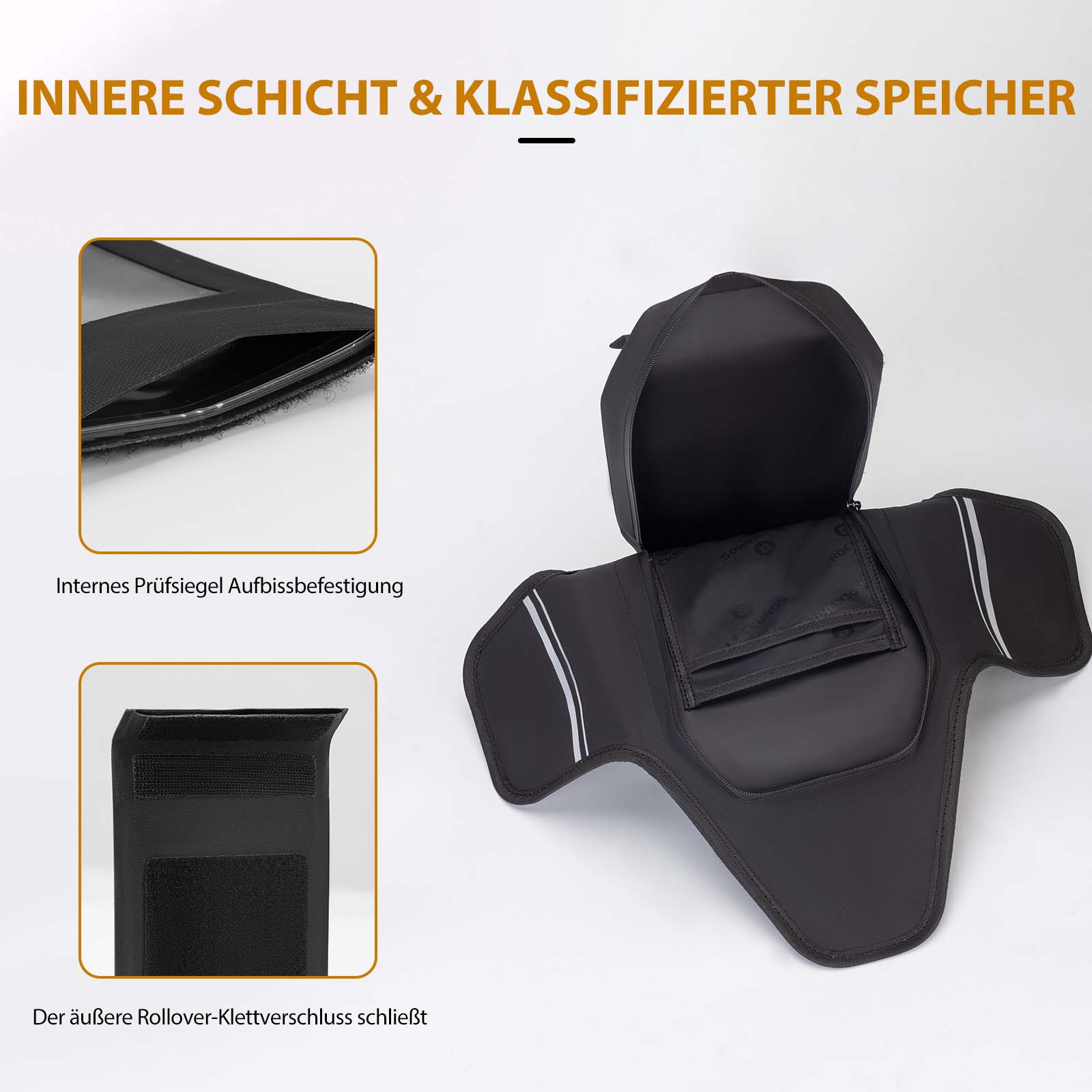 ROCKBROS Motorrad Tankrucksack Wasserdichter Magnet Tanktasche Schwarz - Image 5