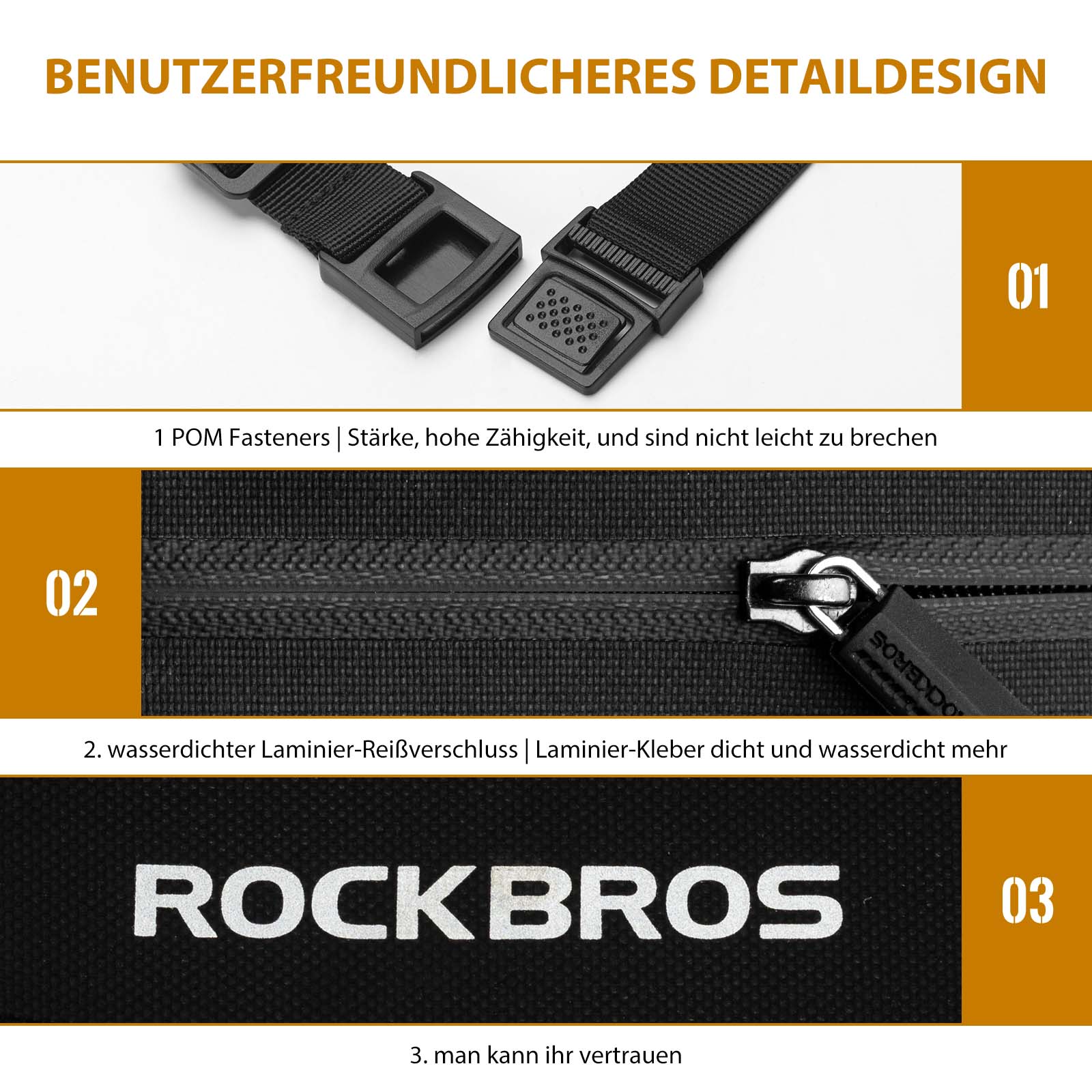 ROCKBROS Motorrad Tankrucksack Wasserdichter Magnet Tanktasche Schwarz - Image 8