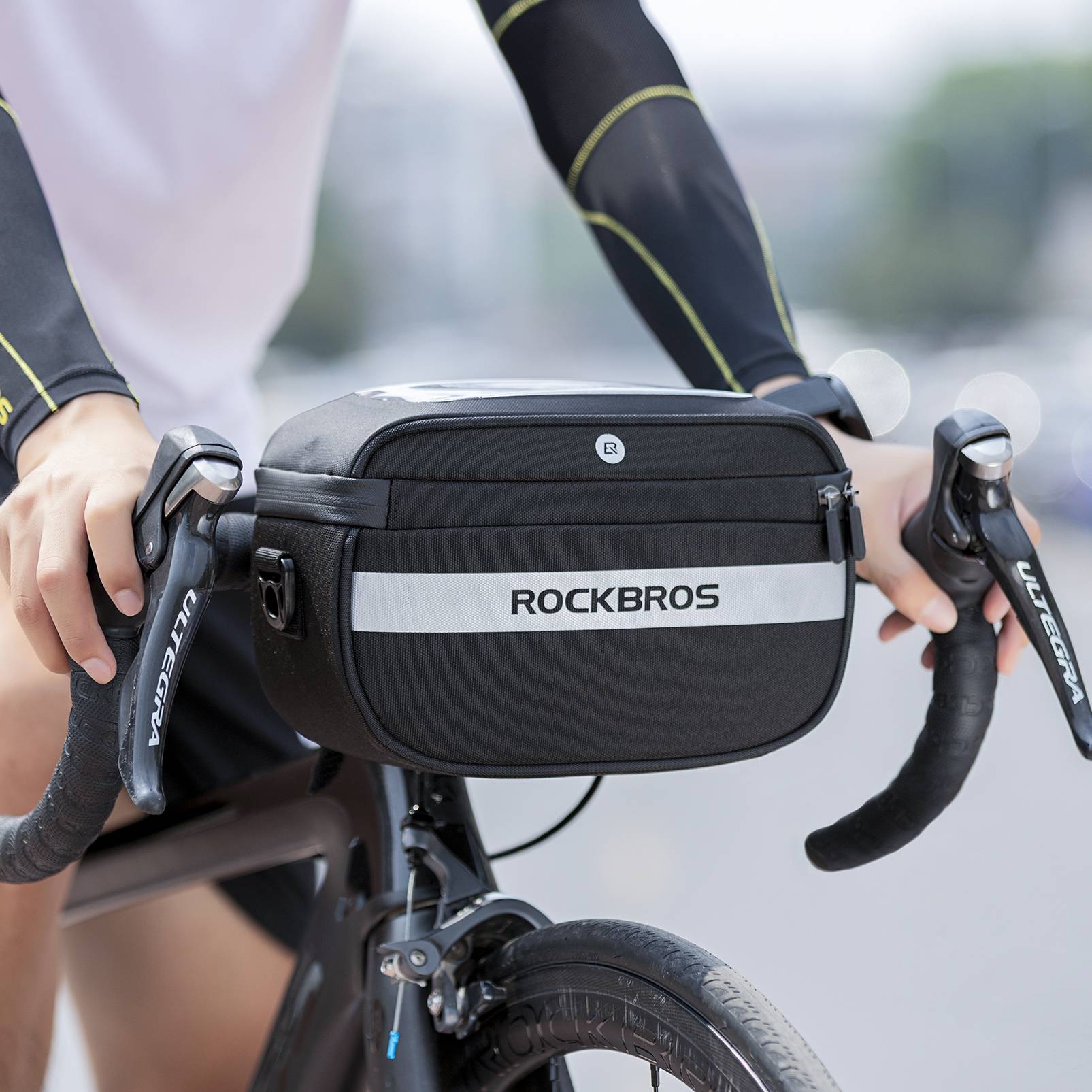 ROCKBROS multifunktional Fahrrad Lenkertasche mit PVC-Touchscreen und Schultergurt - Image 3