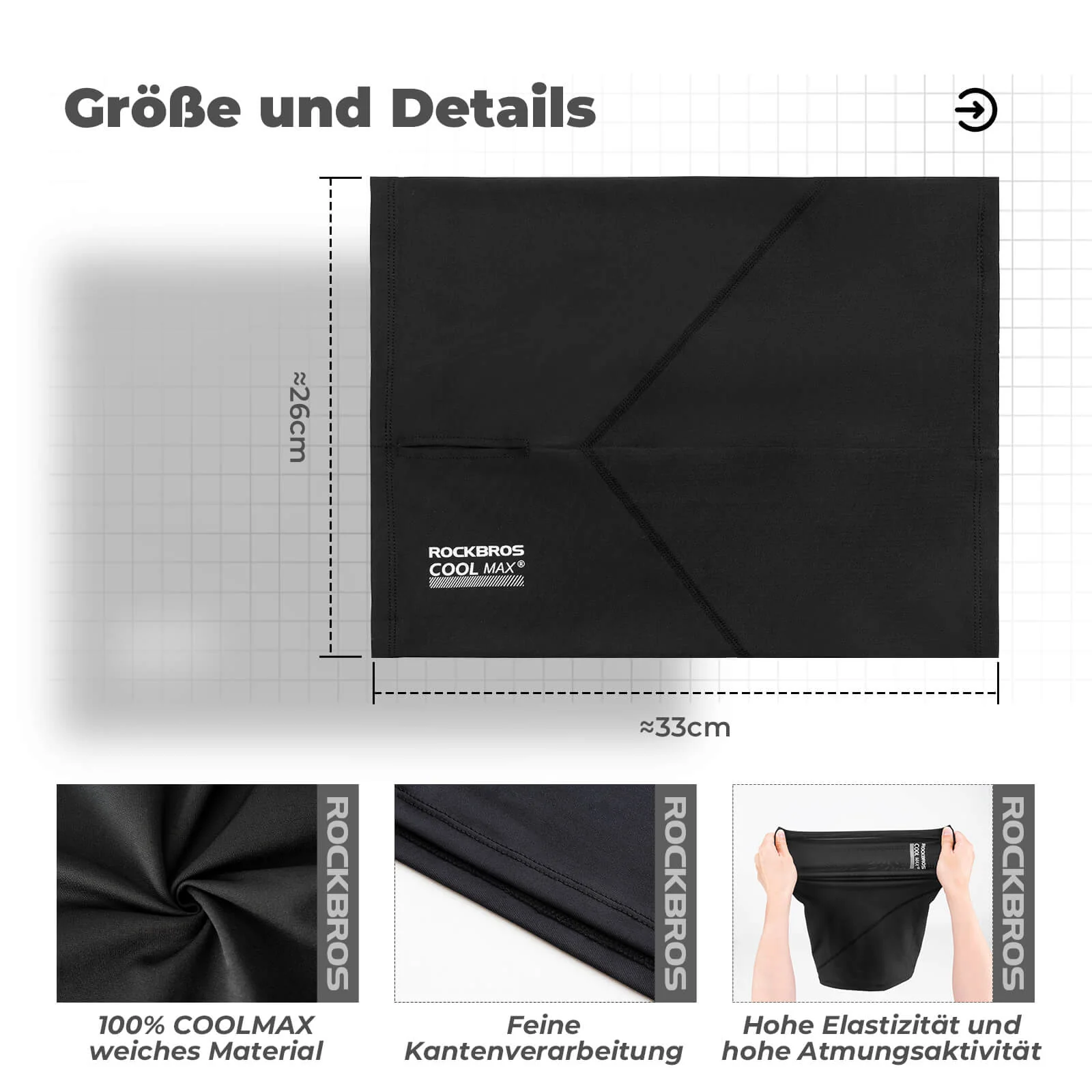 ROCKBROS Multifunktionstuch Gesichtsmaske Schlauchtücher für Radsportler - Image 4