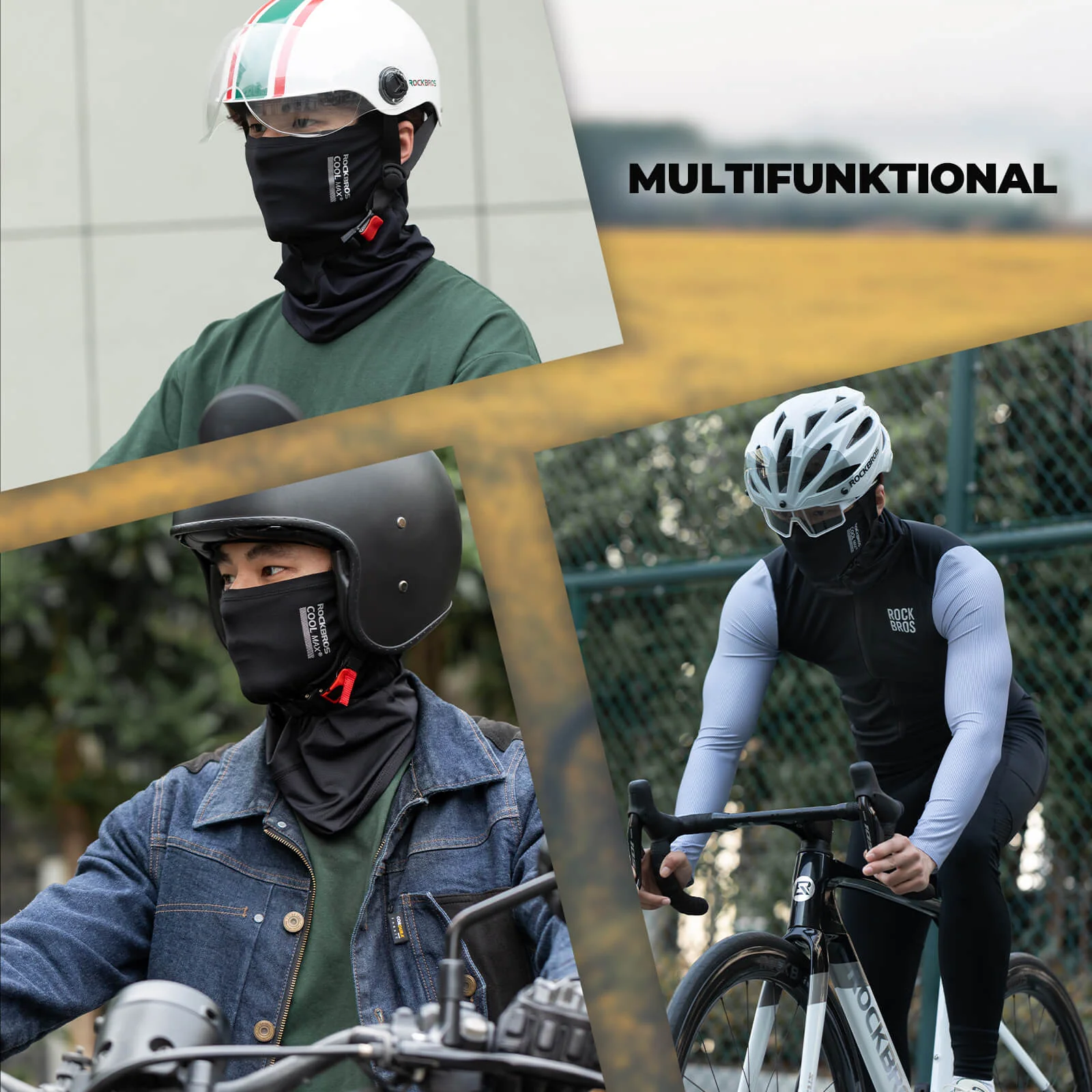 ROCKBROS Multifunktionstuch Gesichtsmaske Schlauchtücher für Radsportler - Image 7