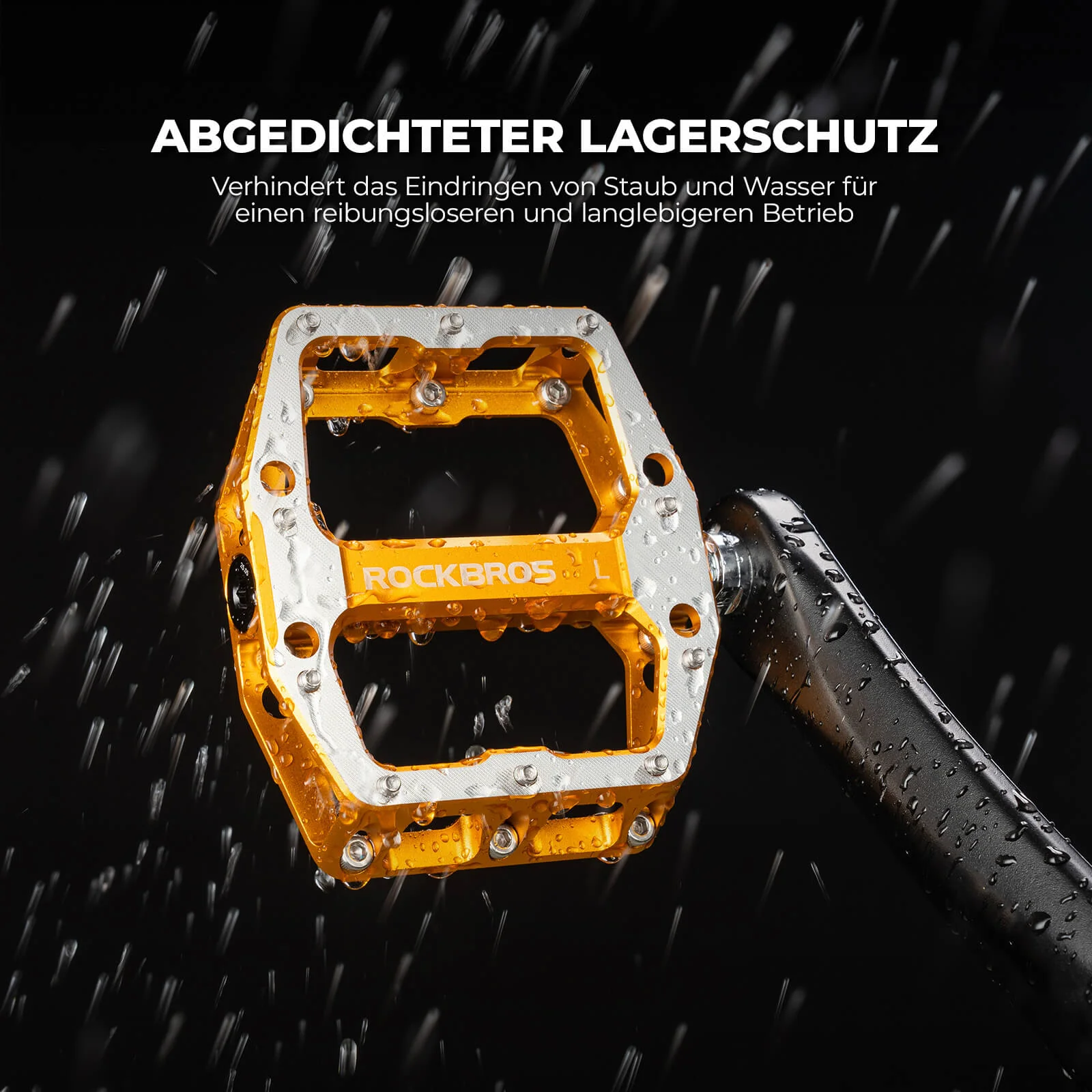 ROCKBROS Pedale mit Anti-Rutsch-Stiften - Breite Plattform & Chrom-Molybdän-Achse - Image 15