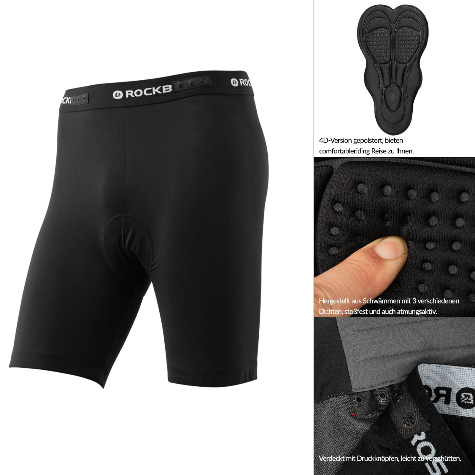 Kurze Atmungsaktive Radhose für Herren (Anti-Stoß) - Image 19