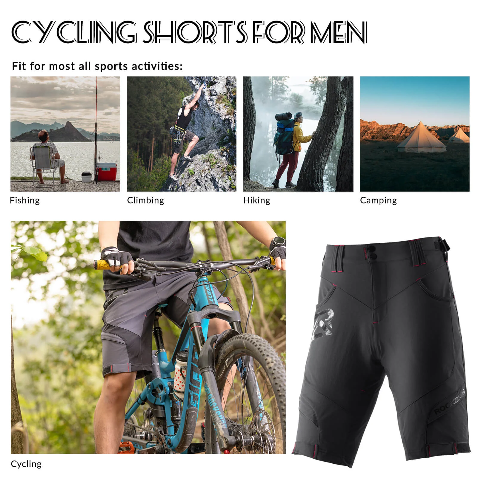 Kurze Atmungsaktive Radhose für Herren (Anti-Stoß) - Image 20