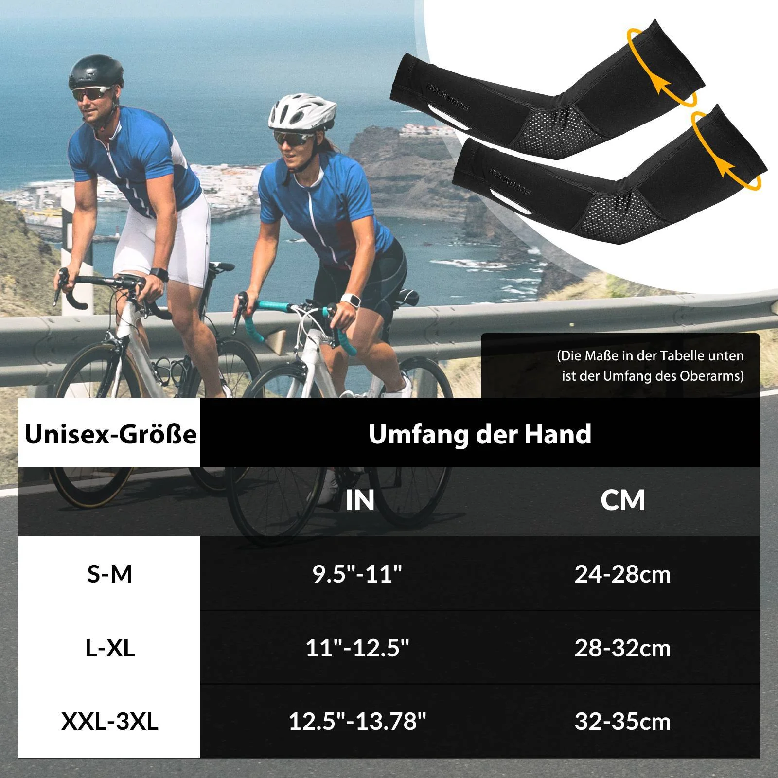ROCKBROS Radsport Armlinge Winter Anti Rutschen Arm Sleeves - Image 6