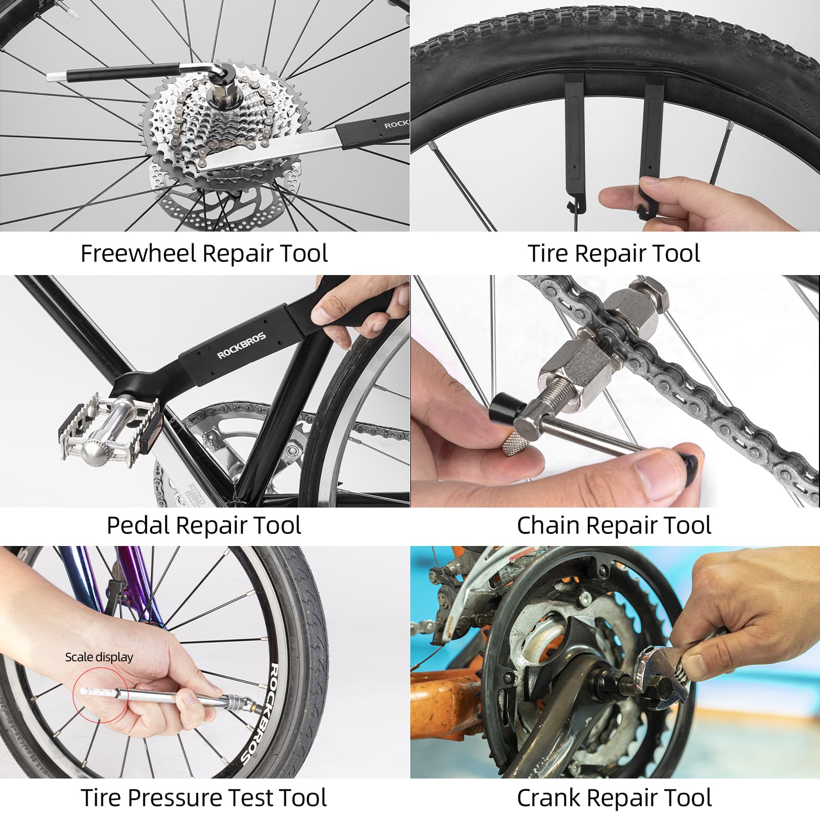 ROCKBROS Reparaturwerkzeug Set 44 in 1 Fahrrad Praktisch Werkzeugset - Image 4