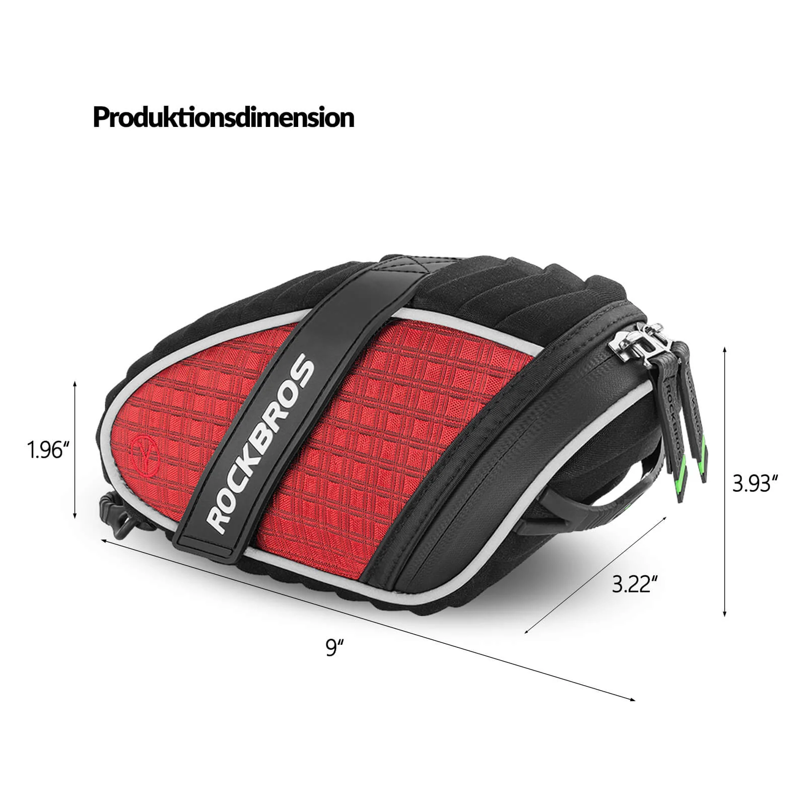 ROCKBROS Satteltaschen Fahrradsitz Taschen mit Rücklichthalter 1L - Image 11