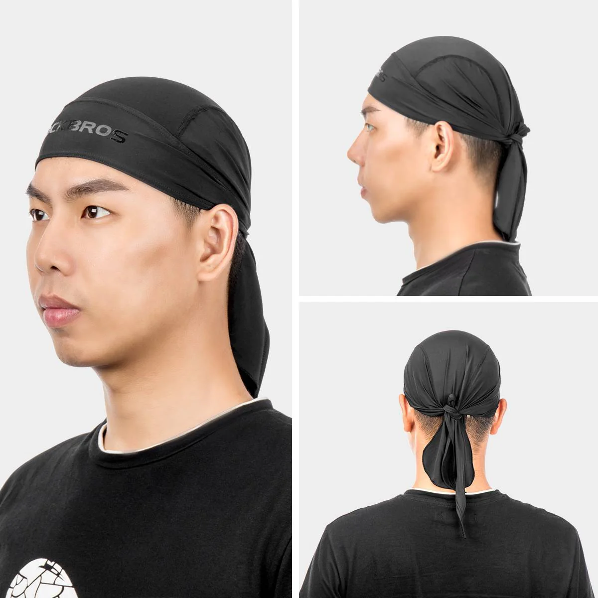 ROCKBROS Schnelltrocknend Kopftuch für Damen und Herren Schwarz/Blau - Image 5