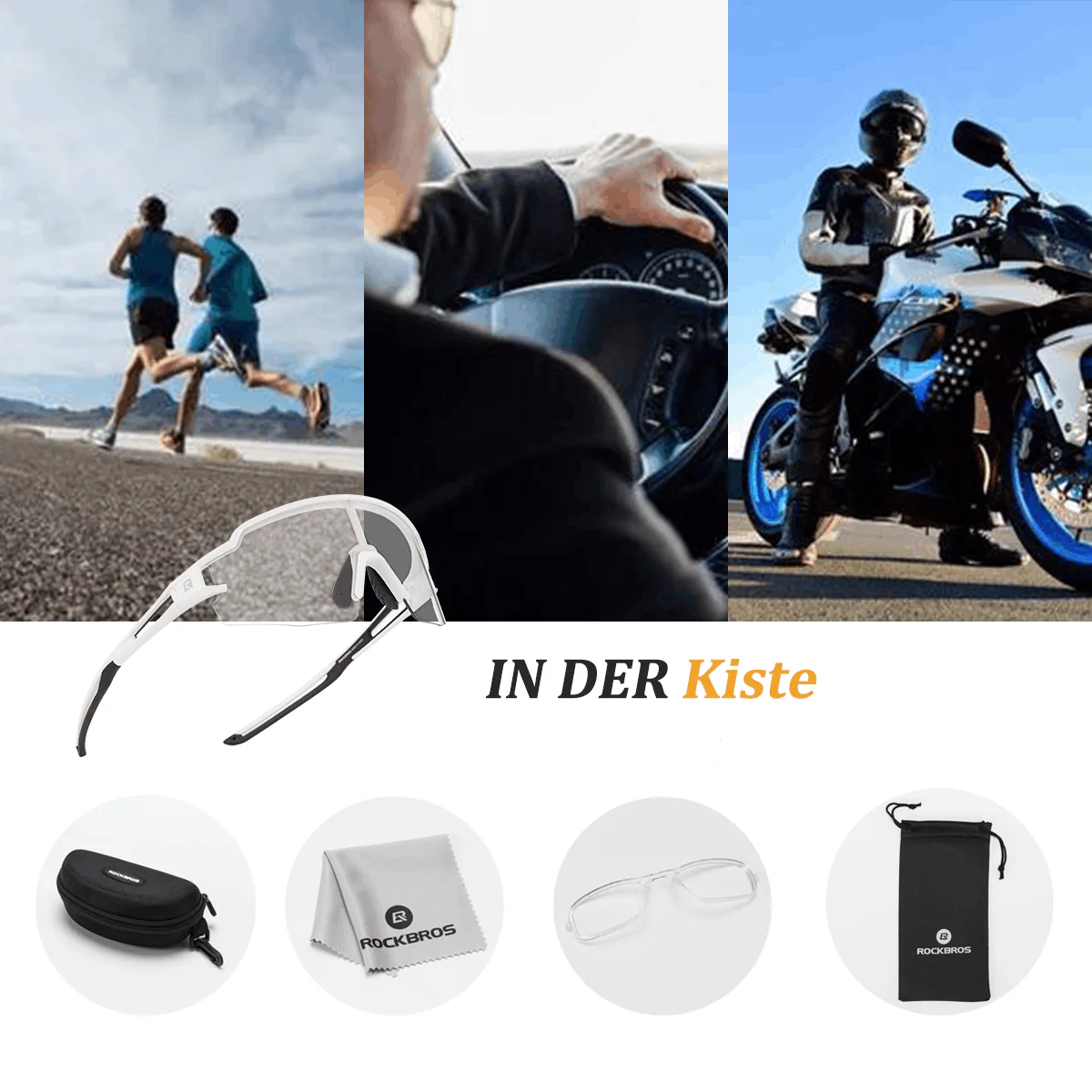 Unisex Fahrrad-Sonnenbrille mit Starkem UV-Schutz - Image 20