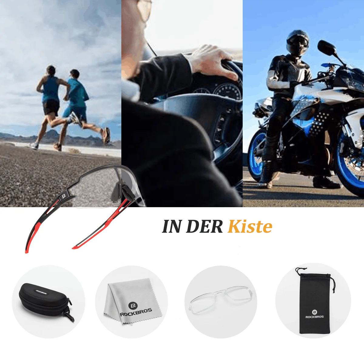 Unisex Fahrrad-Sonnenbrille mit Starkem UV-Schutz - Image 27