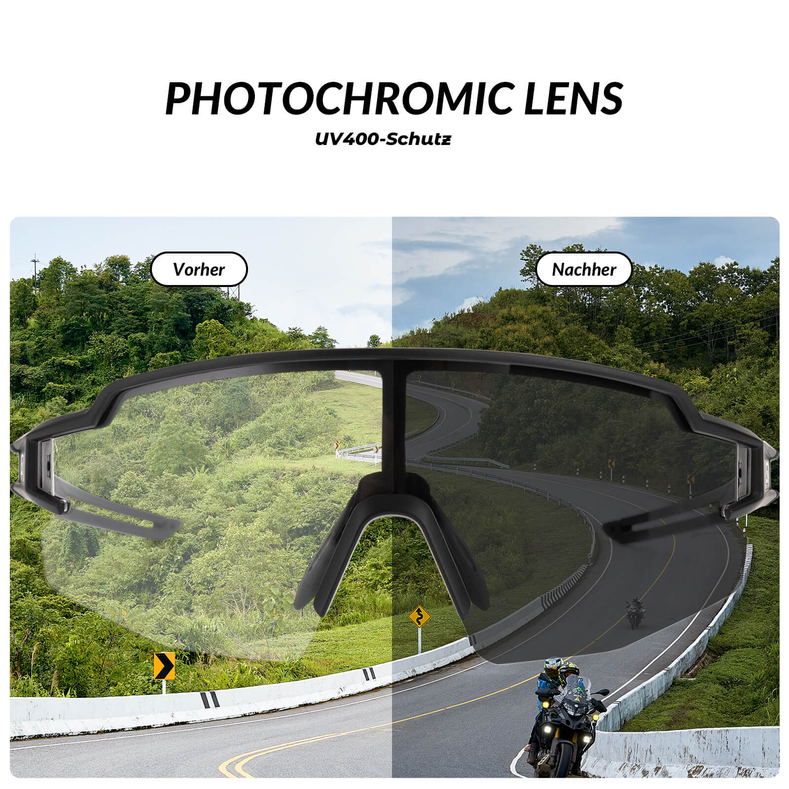 Unisex Fahrrad-Sonnenbrille mit Starkem UV-Schutz - Image 4