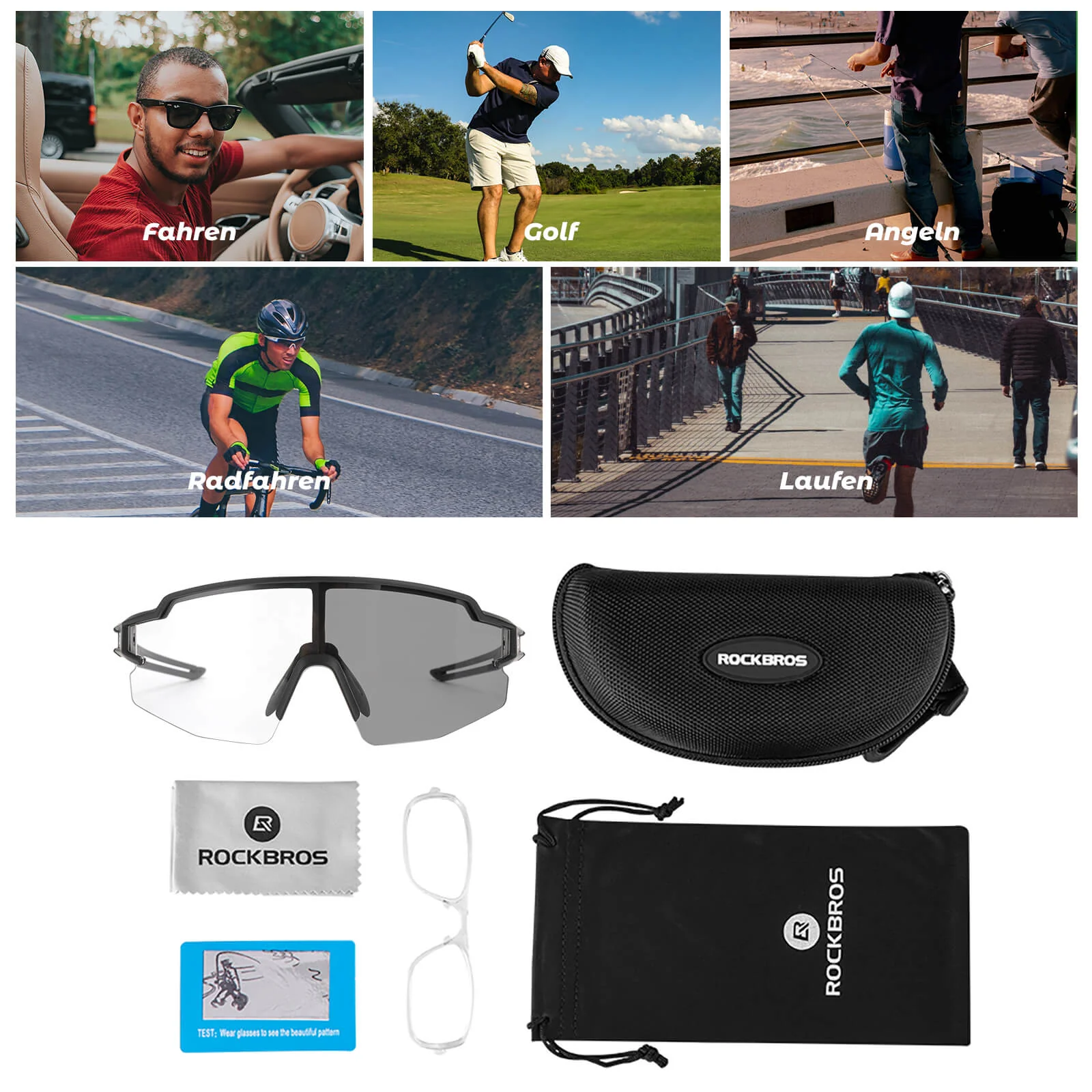 Unisex Fahrrad-Sonnenbrille mit Starkem UV-Schutz - Image 5