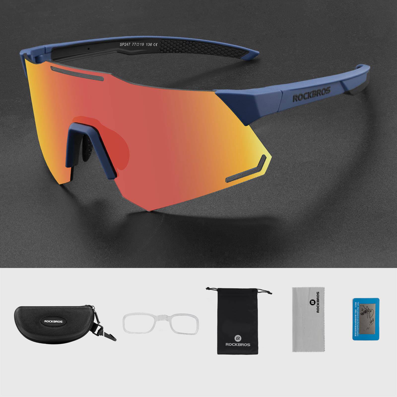 ROCKBROS Sonnenbrille UV400 Schutz Radsportbrille für Damen/ Herren - Image 5