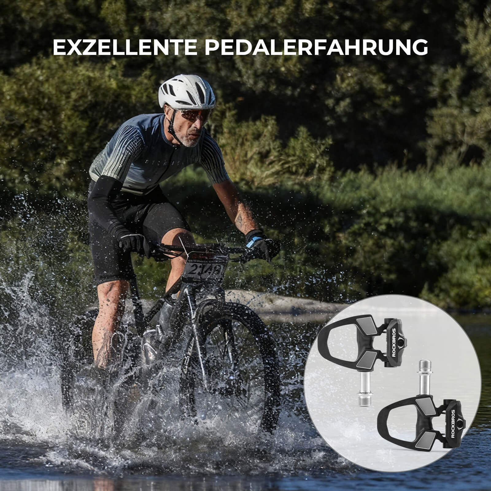 ROCKBROS SPD Fahrradpedale mit Einstellbarer Spannung - Image 8