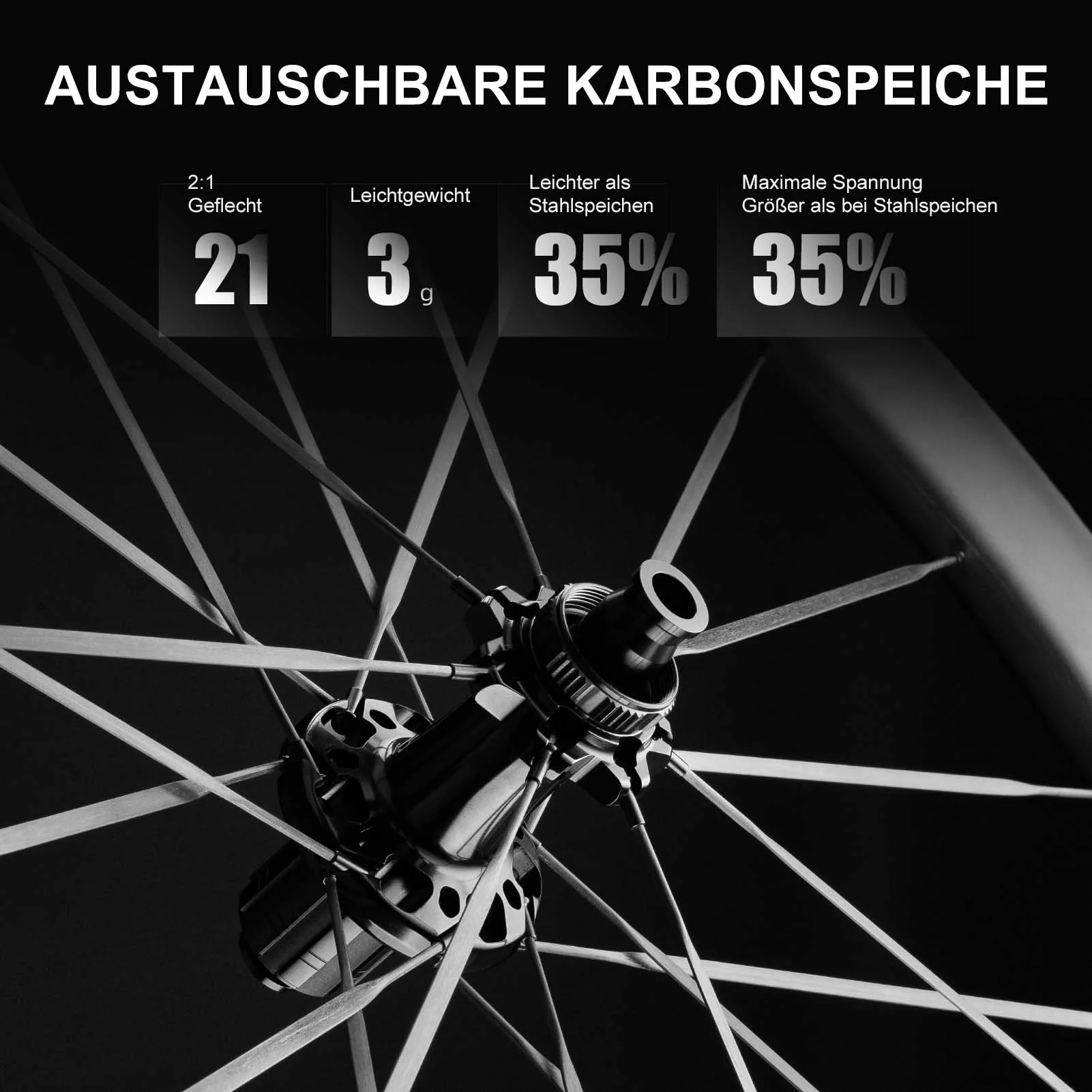 ROCKBROS T700 Carbon Laufradsatz 55mm Scheibenbremse Steckachse Laufrad Set für Rennrad Inklusive Vakuum-Reifenkissen - Image 3