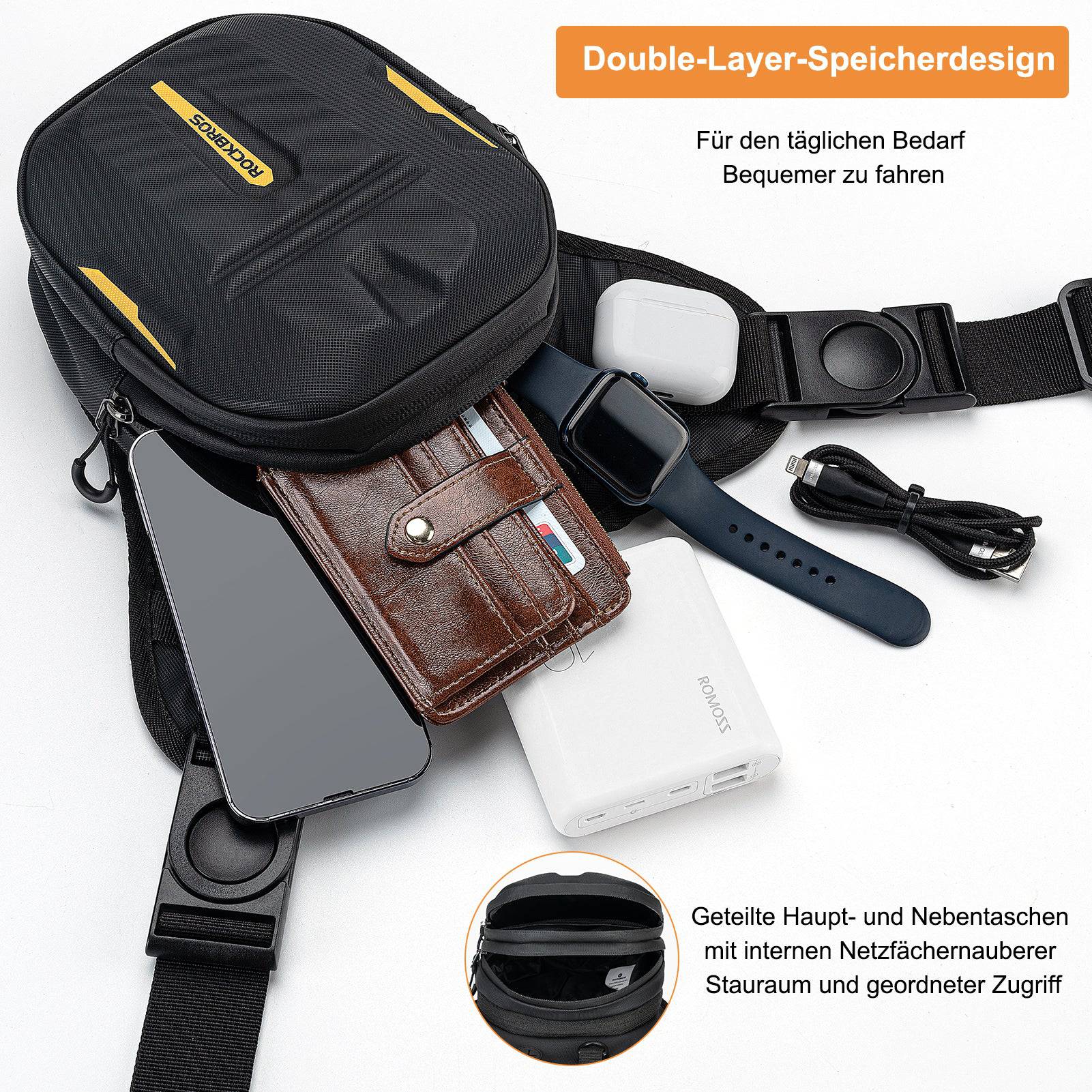ROCKBROS Tankrucksack Magnet Motorrad Beintasche mit Schultertragegurt - Image 4