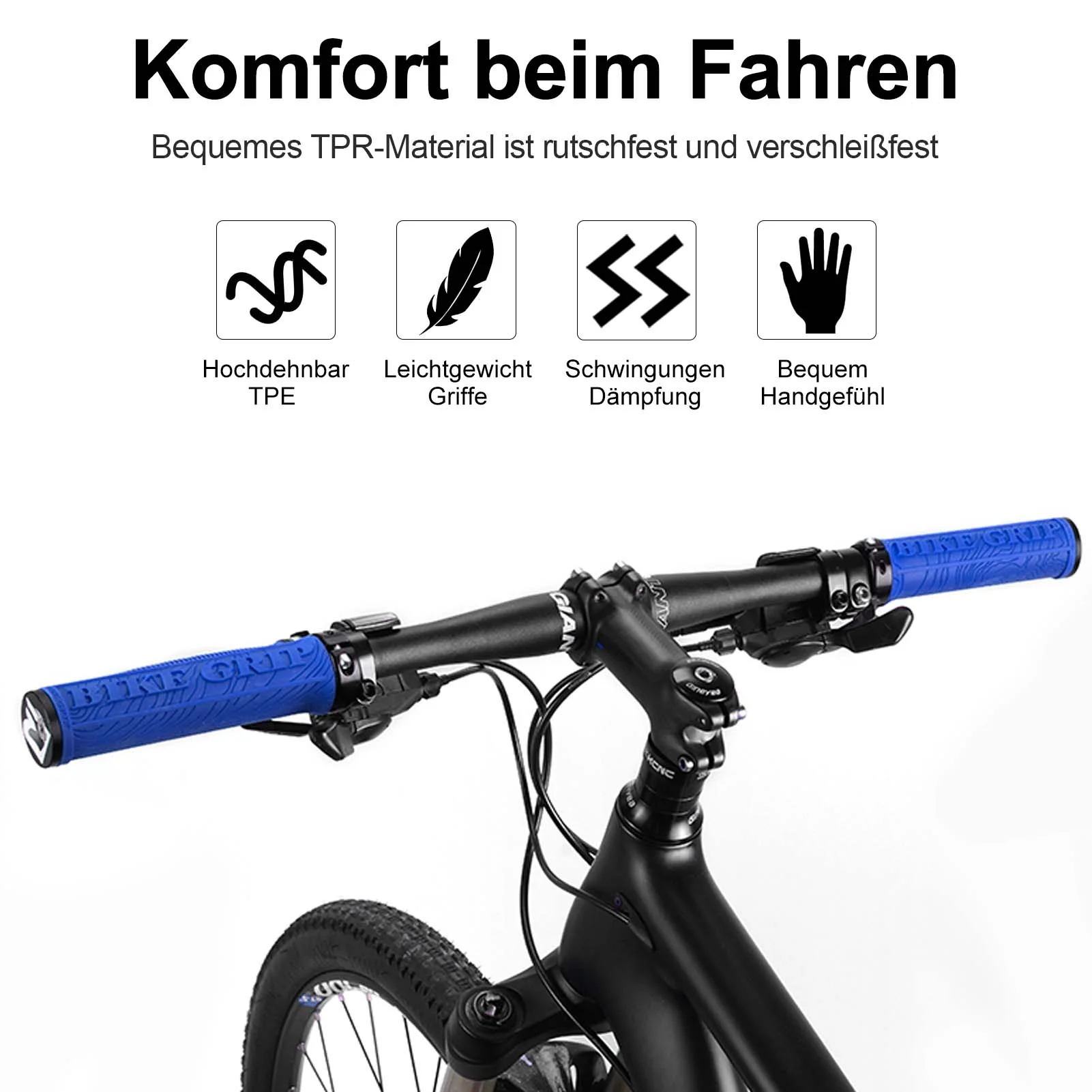 ROCKBROS Ultra-Leicht Fahrradgriffe aus Gummi mit Aluminium Lock-on Design - Image 12