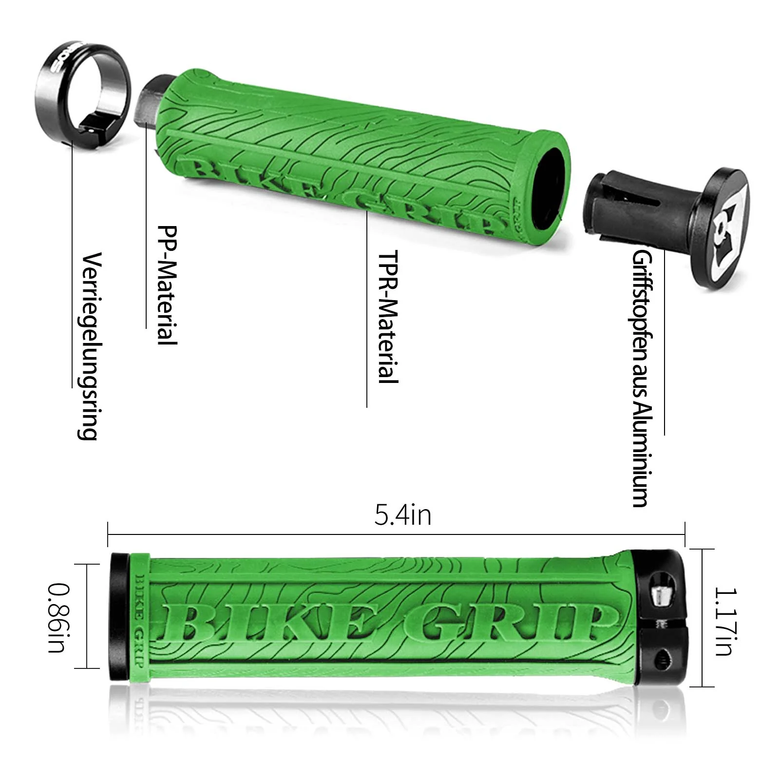 ROCKBROS Ultra-Leicht Fahrradgriffe aus Gummi mit Aluminium Lock-on Design - Image 16