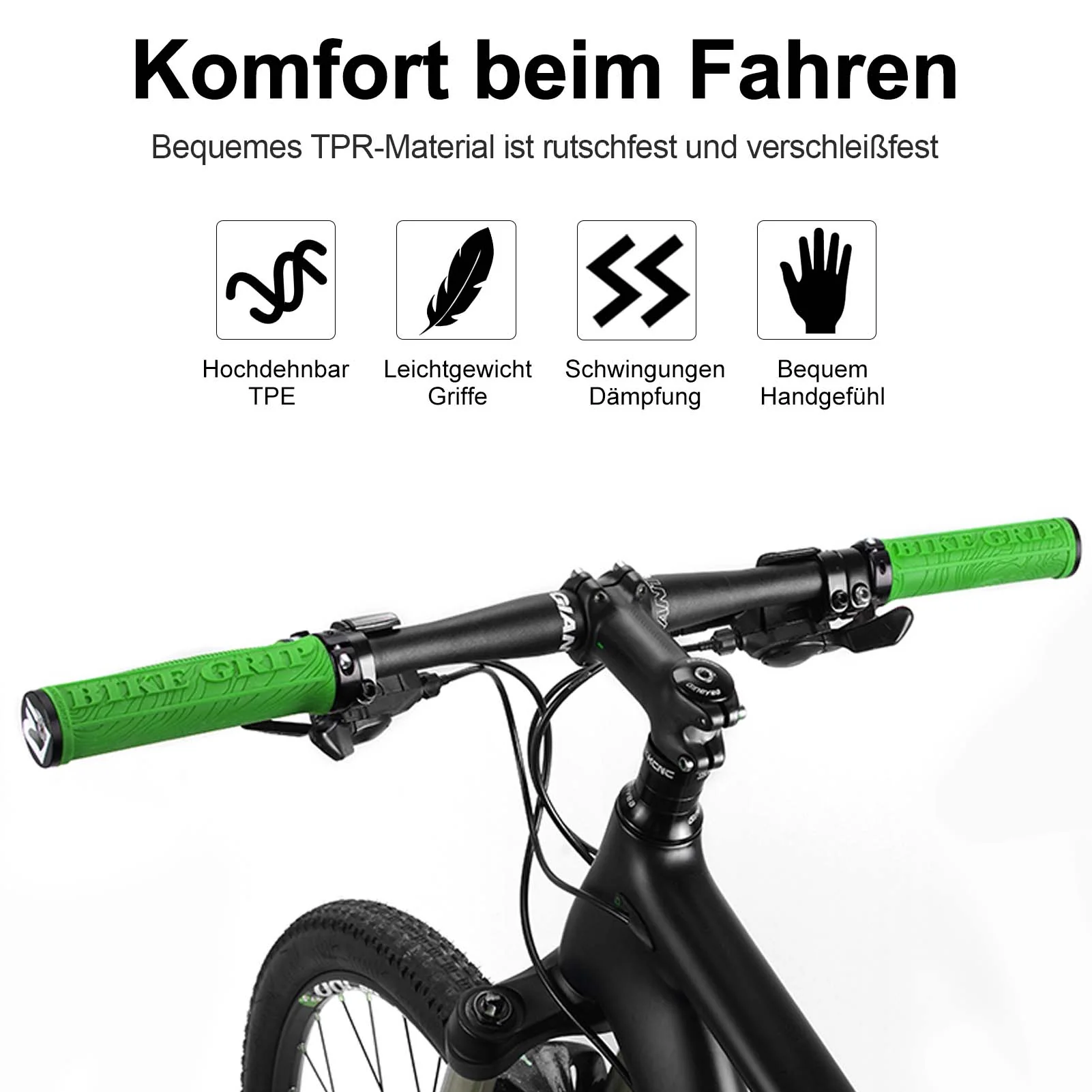 ROCKBROS Ultra-Leicht Fahrradgriffe aus Gummi mit Aluminium Lock-on Design - Image 18