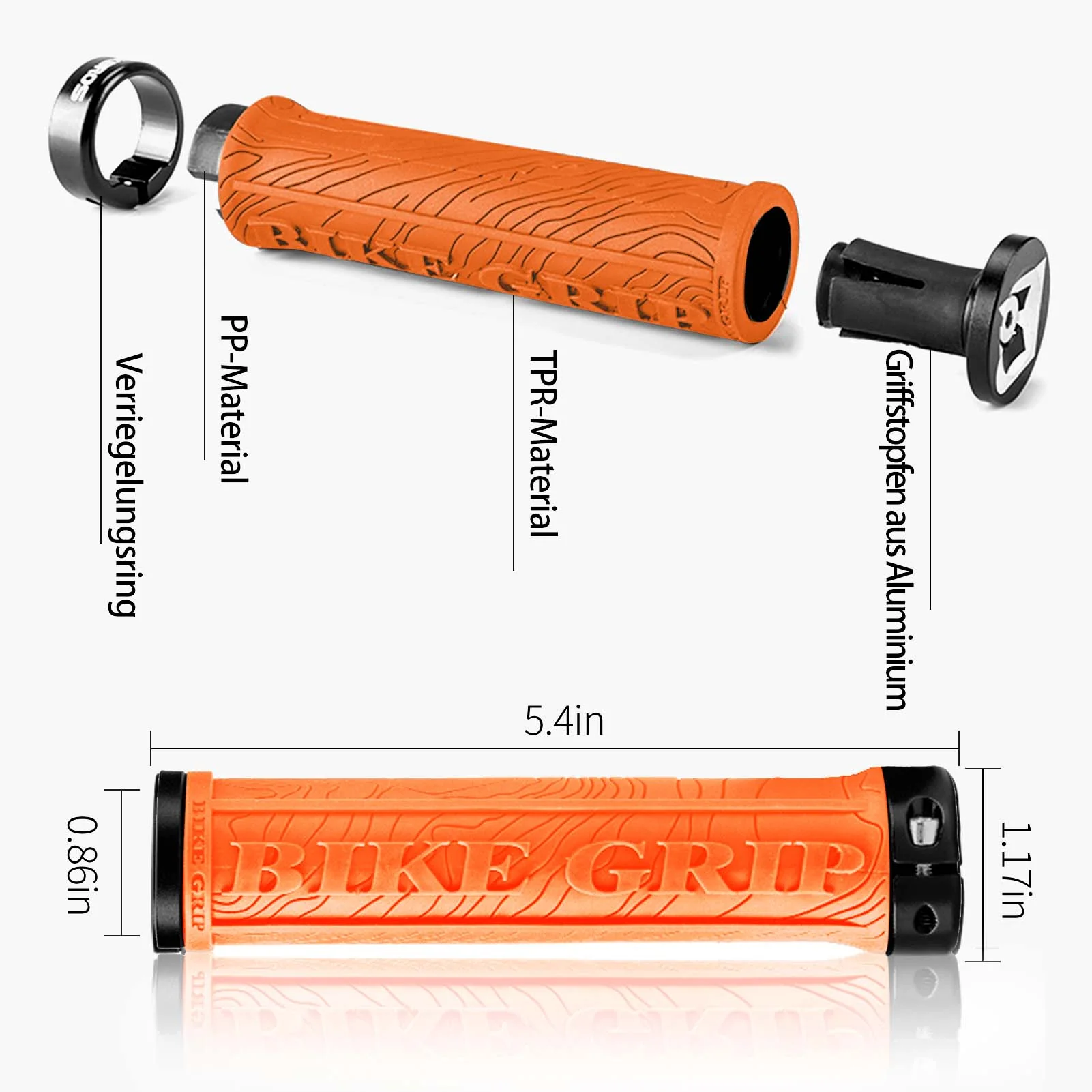 ROCKBROS Ultra-Leicht Fahrradgriffe aus Gummi mit Aluminium Lock-on Design - Image 20