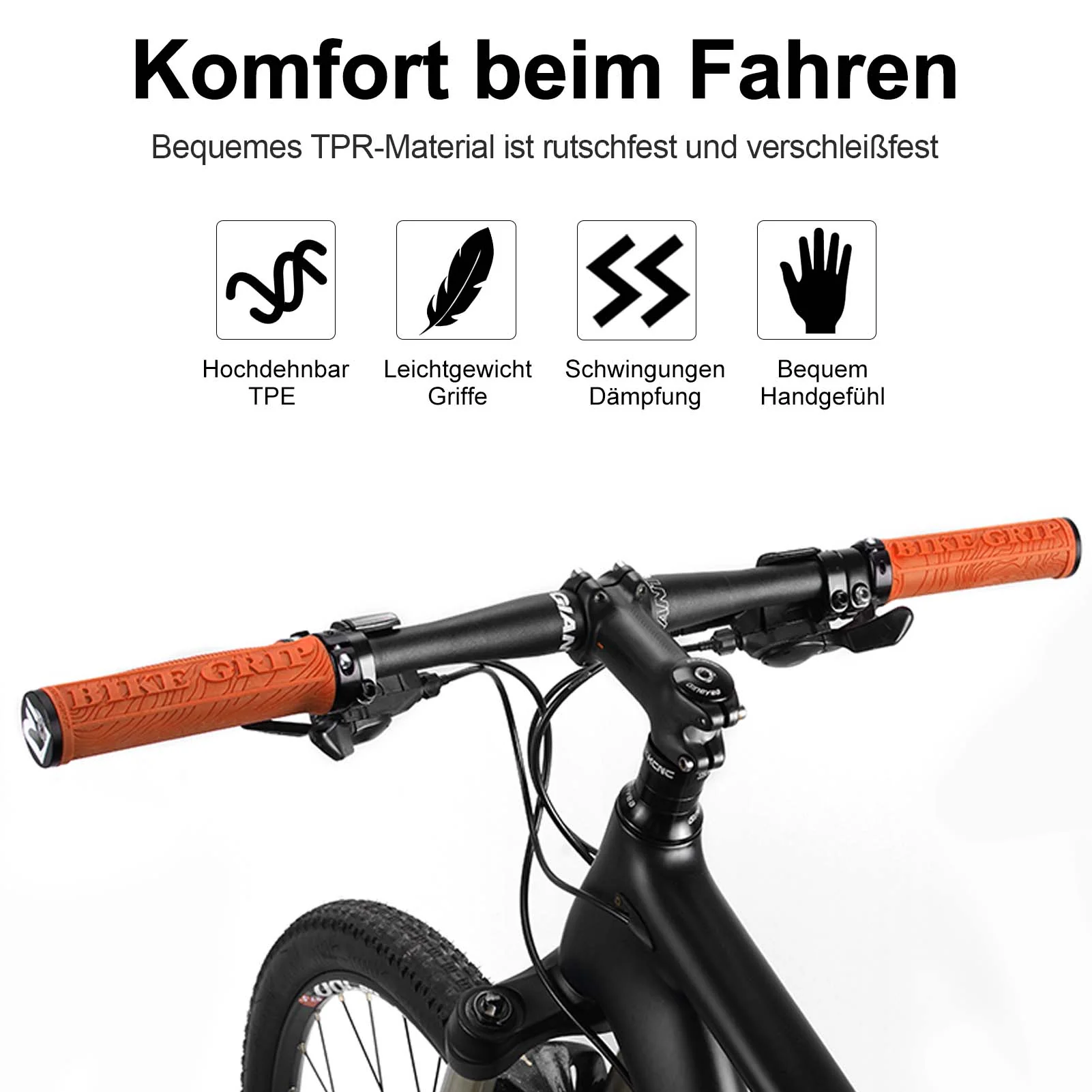 ROCKBROS Ultra-Leicht Fahrradgriffe aus Gummi mit Aluminium Lock-on Design - Image 22