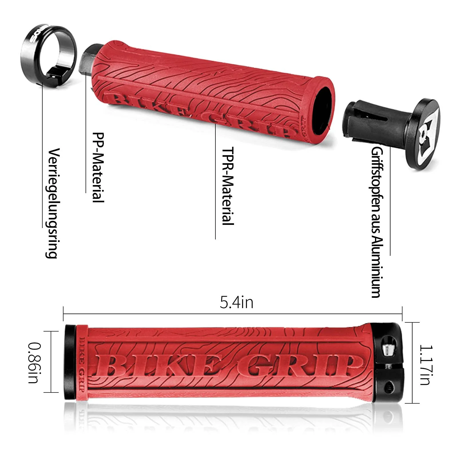 ROCKBROS Ultra-Leicht Fahrradgriffe aus Gummi mit Aluminium Lock-on Design - Image 26