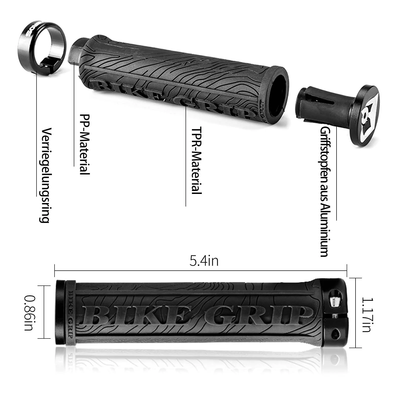 ROCKBROS Ultra-Leicht Fahrradgriffe aus Gummi mit Aluminium Lock-on Design - Image 27