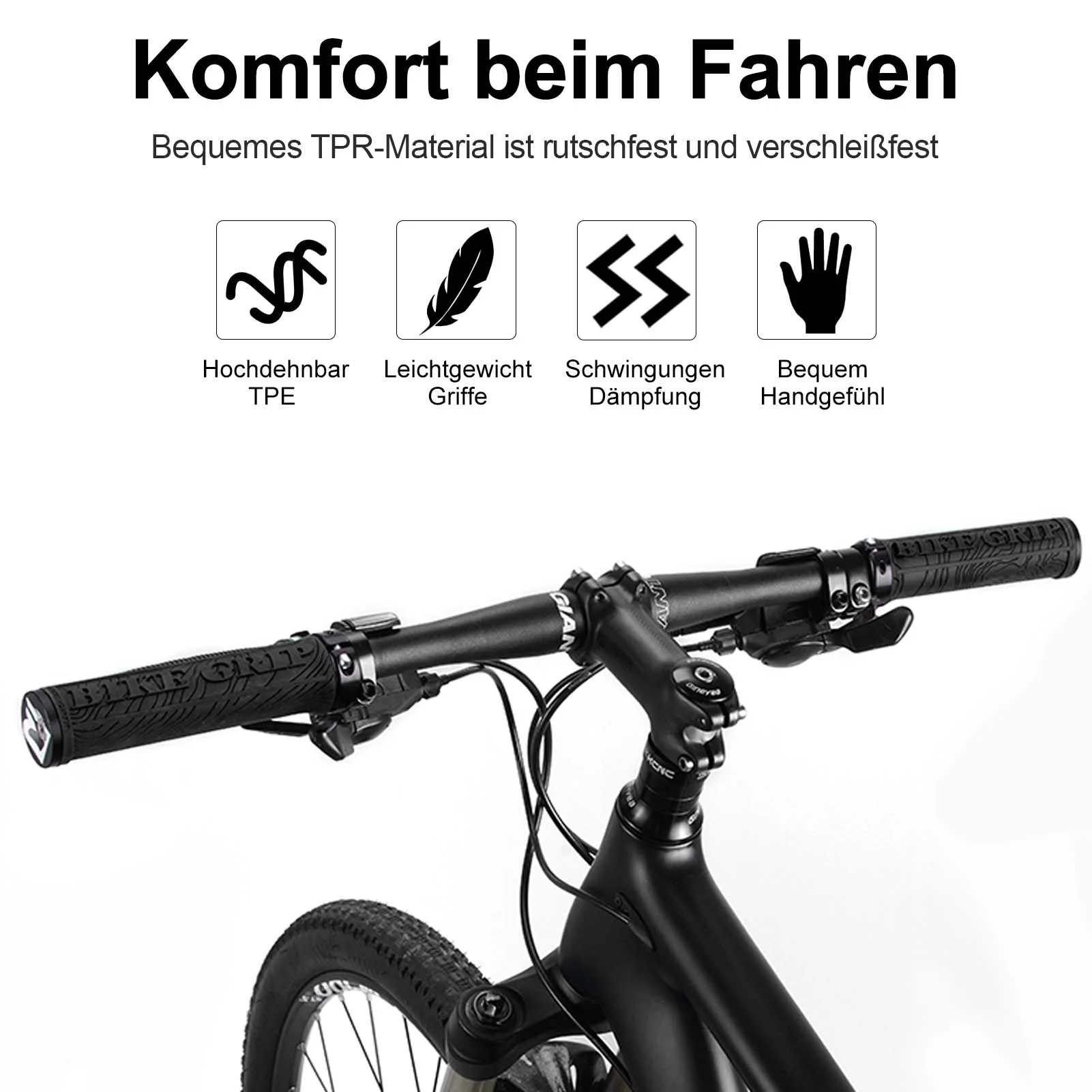 ROCKBROS Ultra-Leicht Fahrradgriffe aus Gummi mit Aluminium Lock-on Design - Image 29