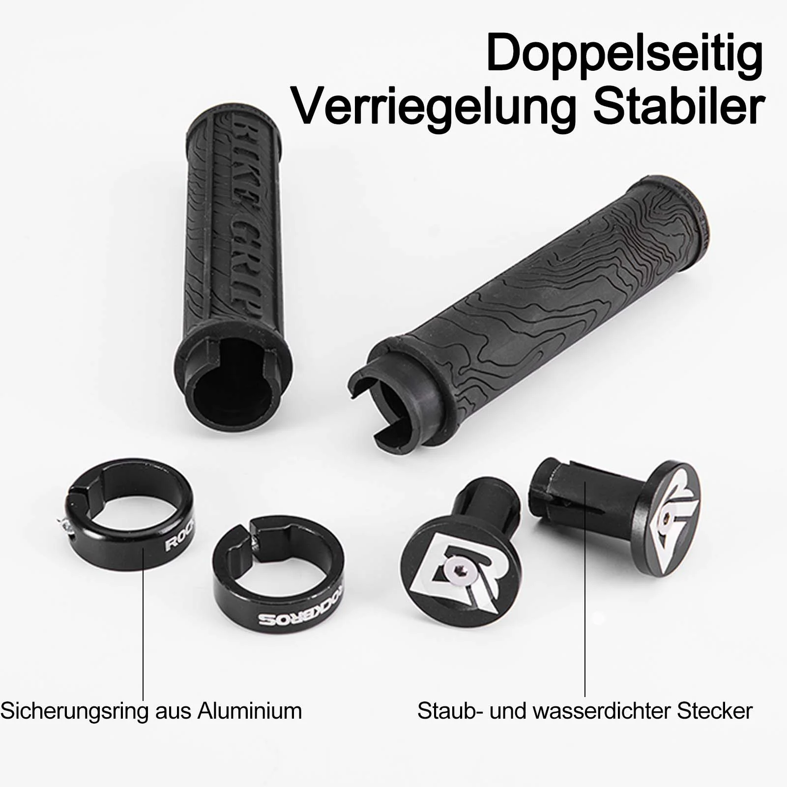ROCKBROS Ultra-Leicht Fahrradgriffe aus Gummi mit Aluminium Lock-on Design - Image 8