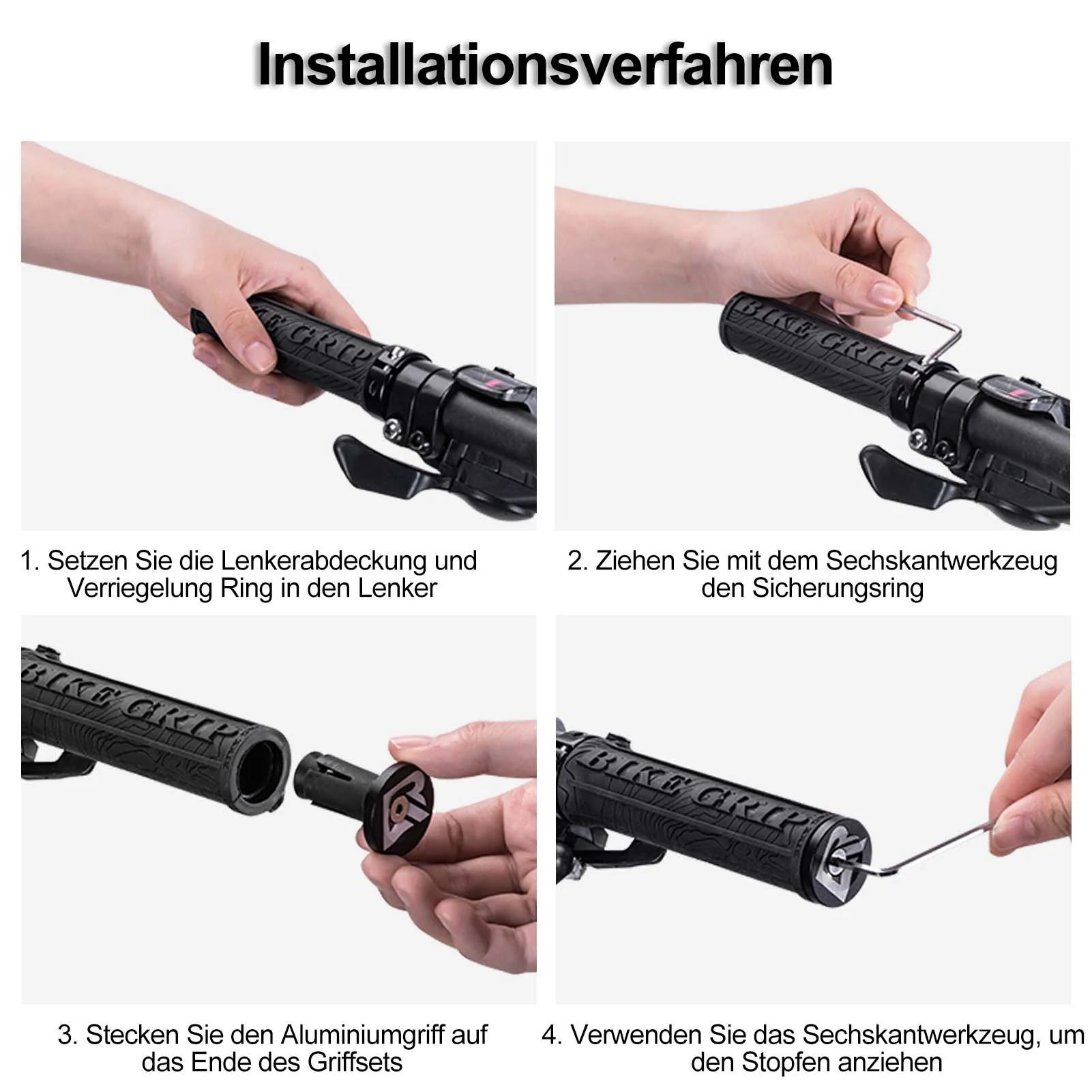 ROCKBROS Ultra-Leicht Fahrradgriffe aus Gummi mit Aluminium Lock-on Design - Image 9
