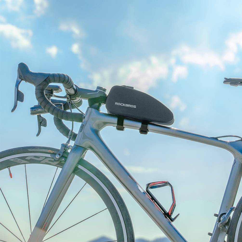 ROCKBROS wasserdichte Oberrohrtasche für Fahrrad 1L / 1.6 L Schwarz - Image 11