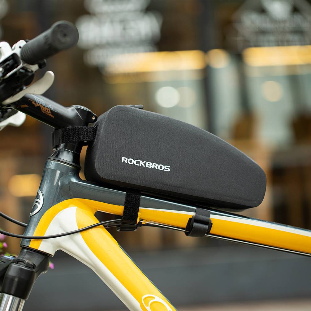 ROCKBROS wasserdichte Oberrohrtasche für Fahrrad 1L / 1.6 L Schwarz - Image 12