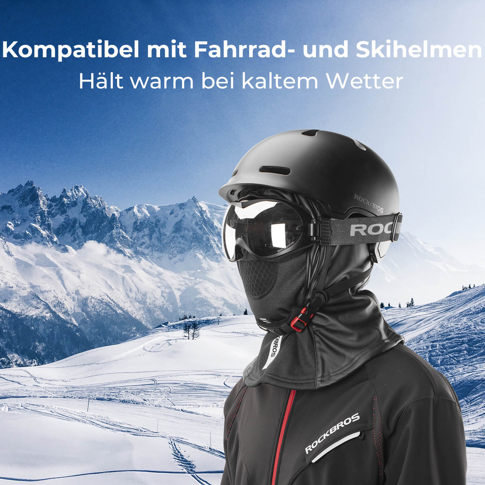 ROCKBROS Winddichte Sturmhaube Balaclava Atmungsaktive Skimaske - Image 5