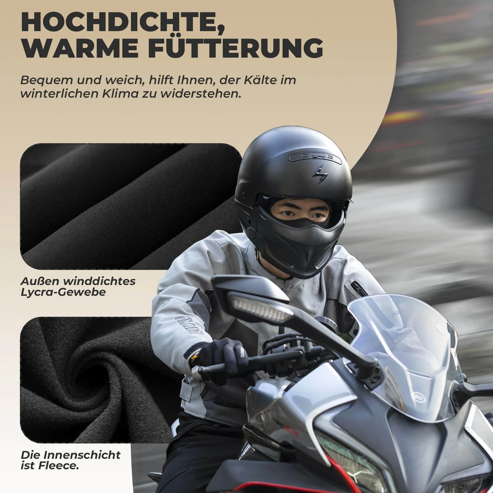 ROCKBROS Winter Balaclava Multifunktion Sturmhaube Winddicht Atmungsaktiv - Image 4