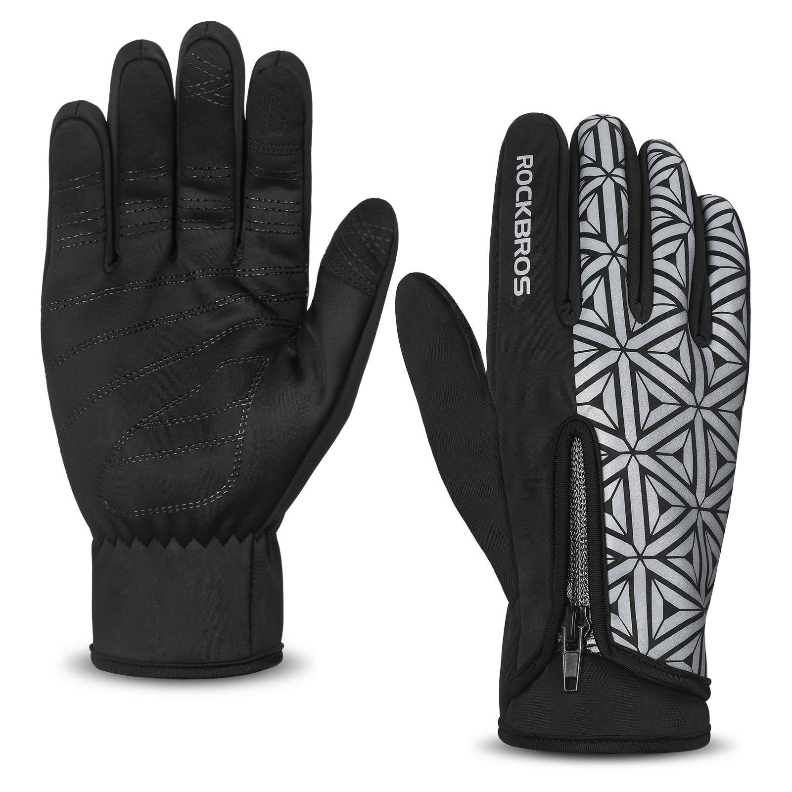 ROCKBROS Winter Fahrradhandschuhe Warm für Fahrrad Laufen Fitness Unisex - Image 2