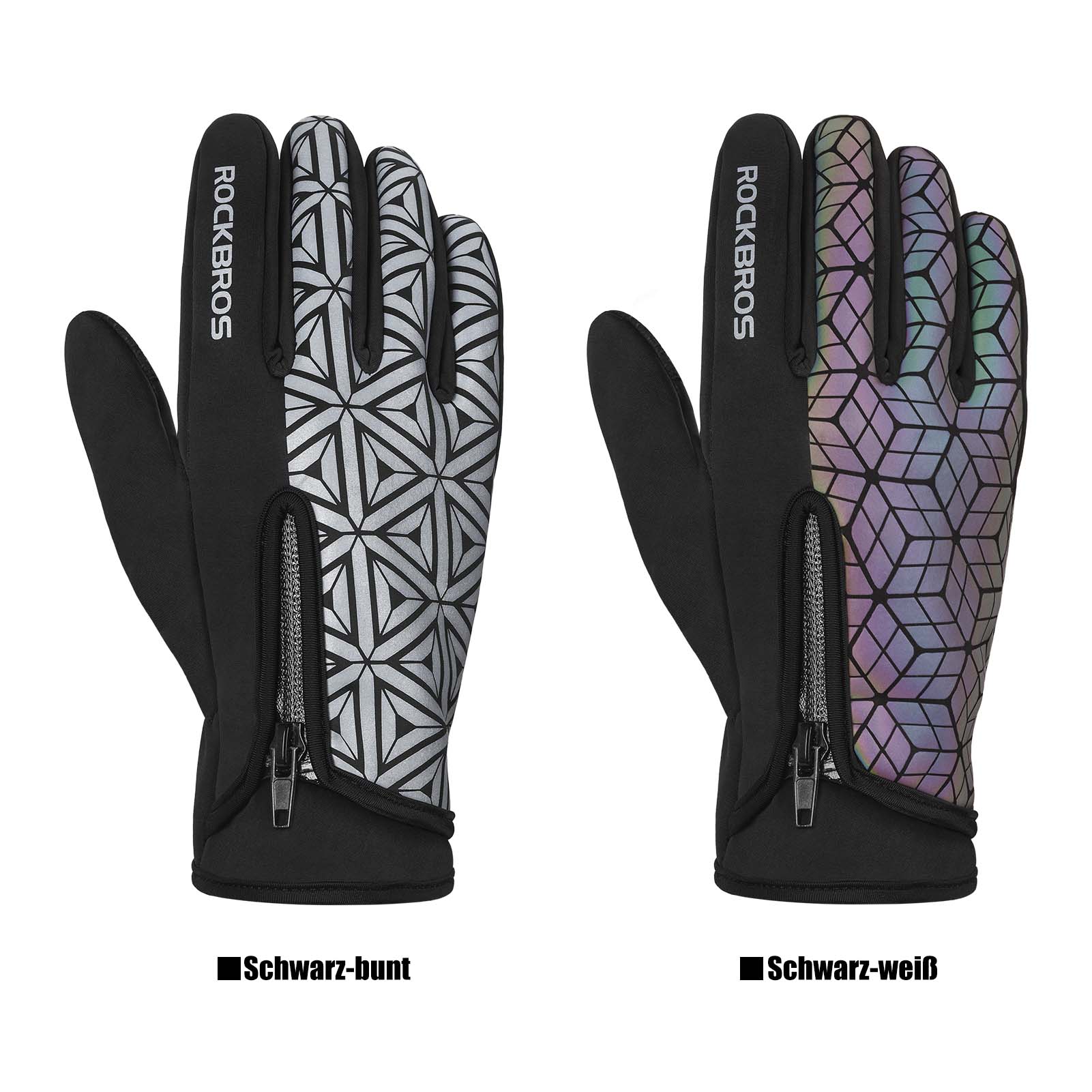 ROCKBROS Winter Fahrradhandschuhe Warm für Fahrrad Laufen Fitness Unisex - Image 3