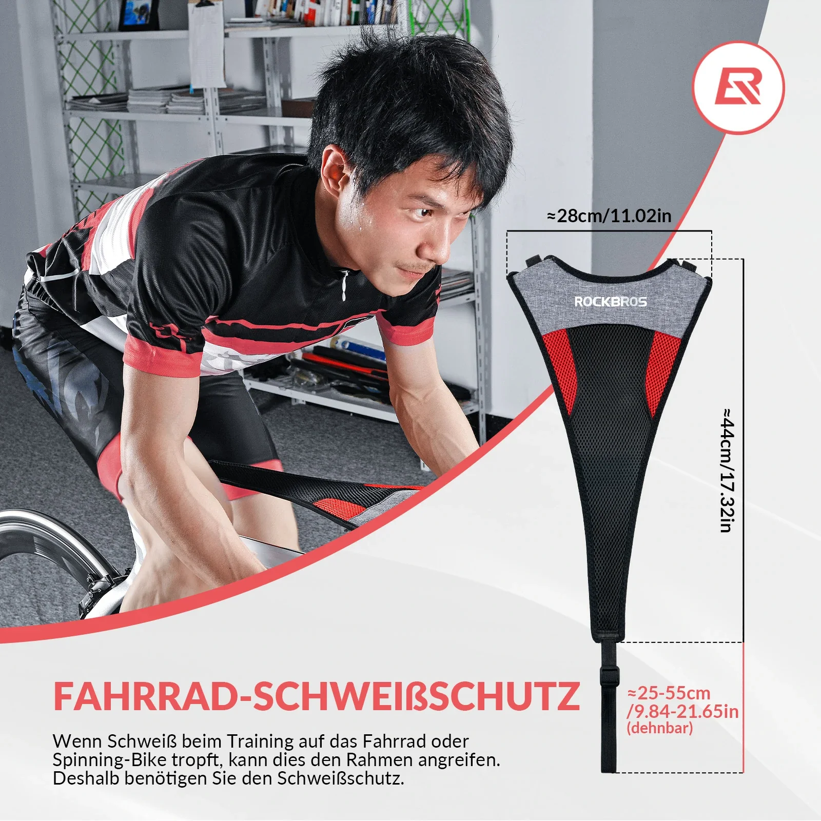 Schweißfänger für Rollentrainer Fahrrad Rollentrainerzubehör Anti-Schweiß Saugfähig Atmungsaktiv Schnell Trocknend - Image 5