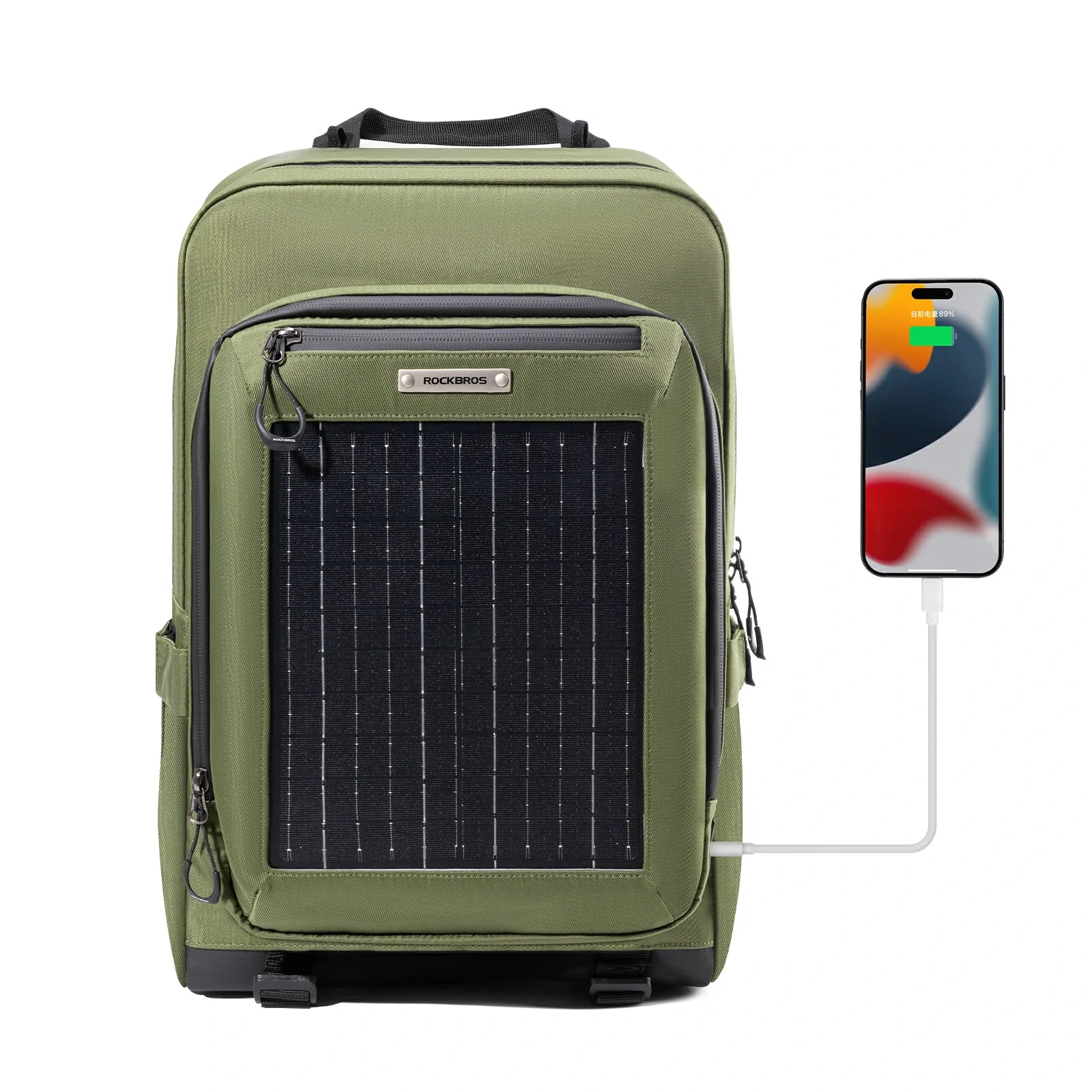 Solarrucksack Solar Rucksack 20L mit Flexiblem Abnehmbarem 10V 14W - Image 3